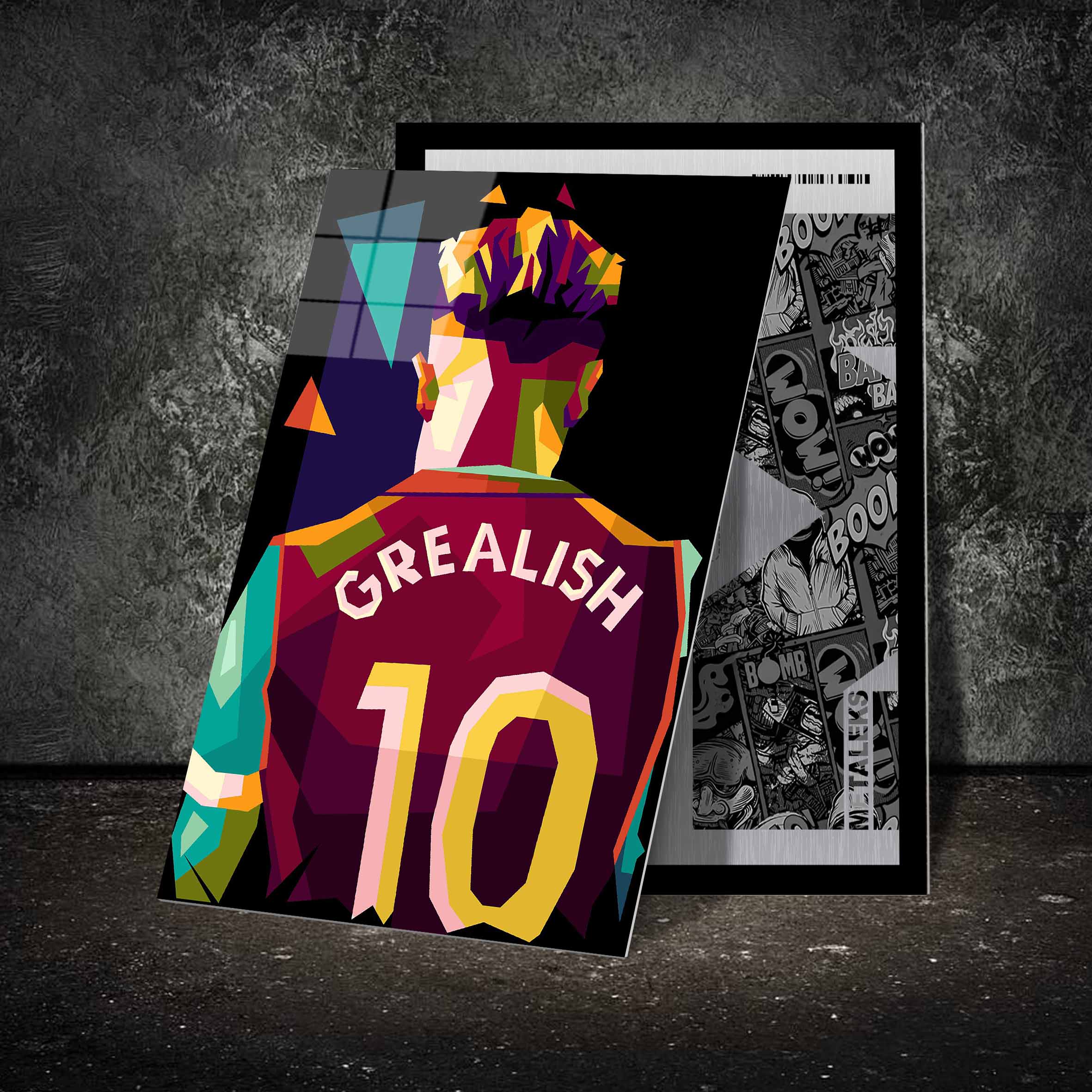 Best football Jack Grealish amazing pop art