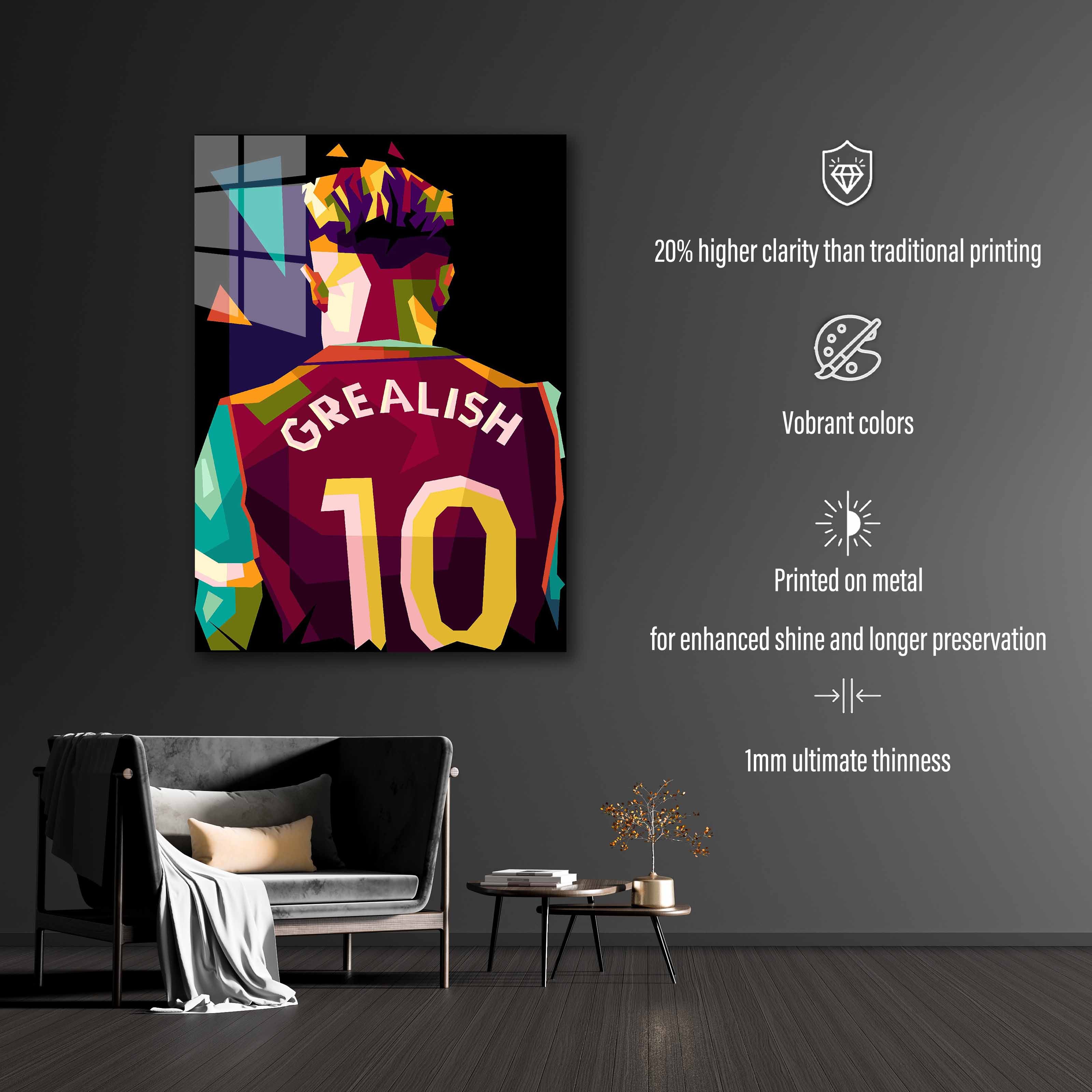 Best football Jack Grealish amazing pop art