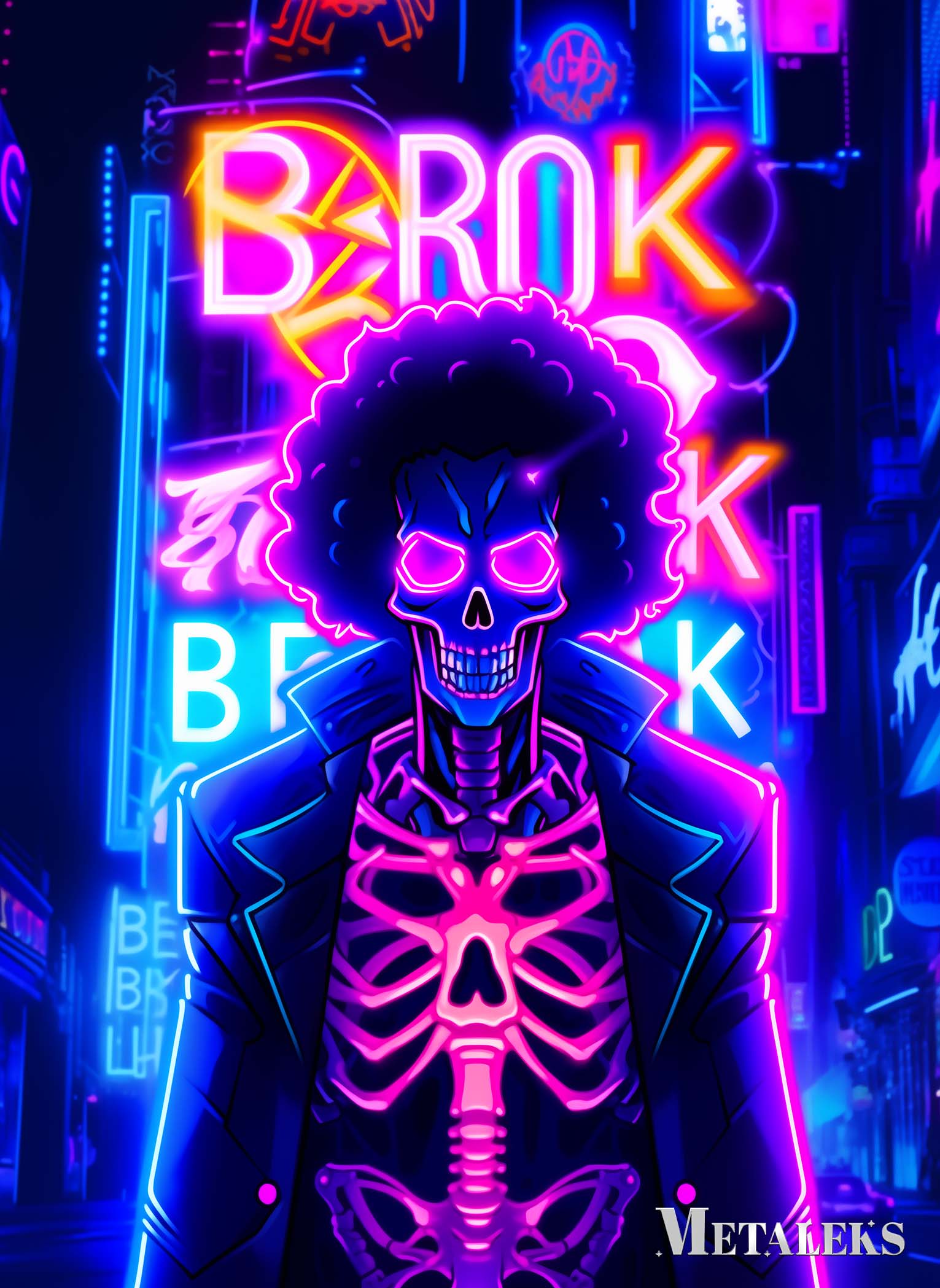 Brook (One Piece) Neon