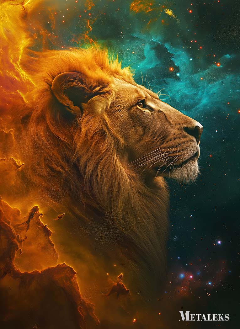 Cosmic Nebula Lion