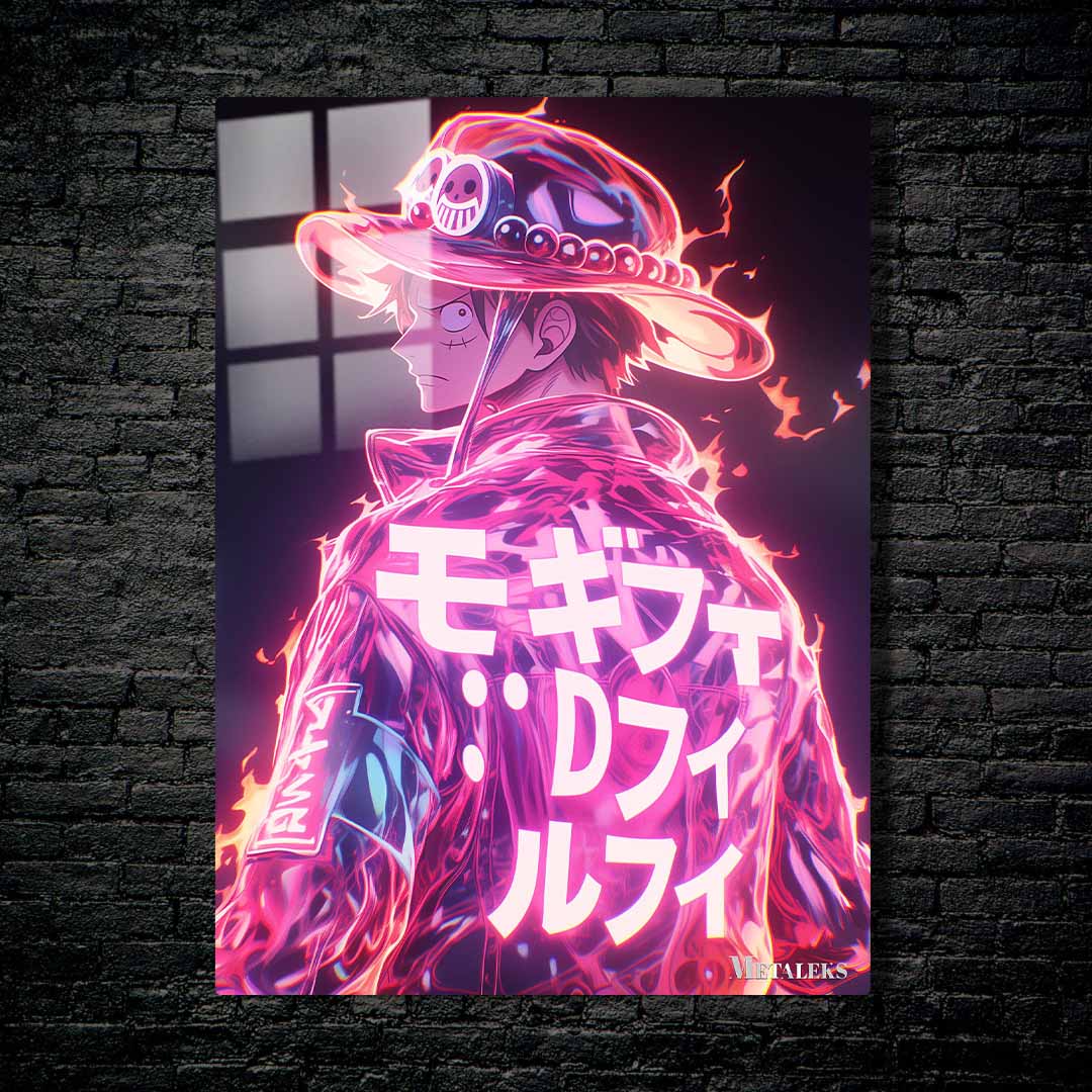 D146 - LUFFY BEHIND JAPANESE WRITING