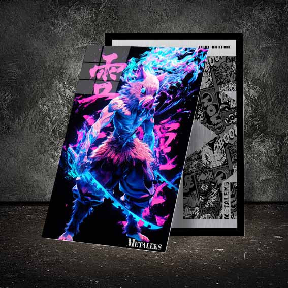 GE0223 Hasibira Inosuke Neon Art Demon Slayer