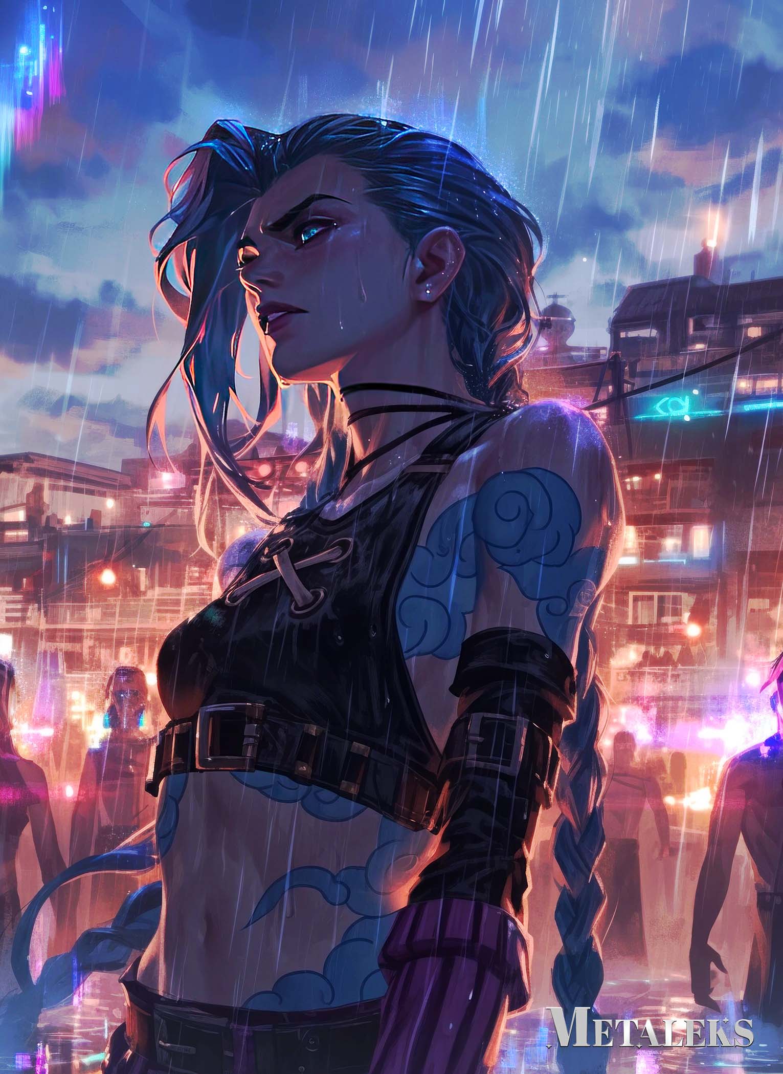 Jinx Cinematic Rain Wallpaper