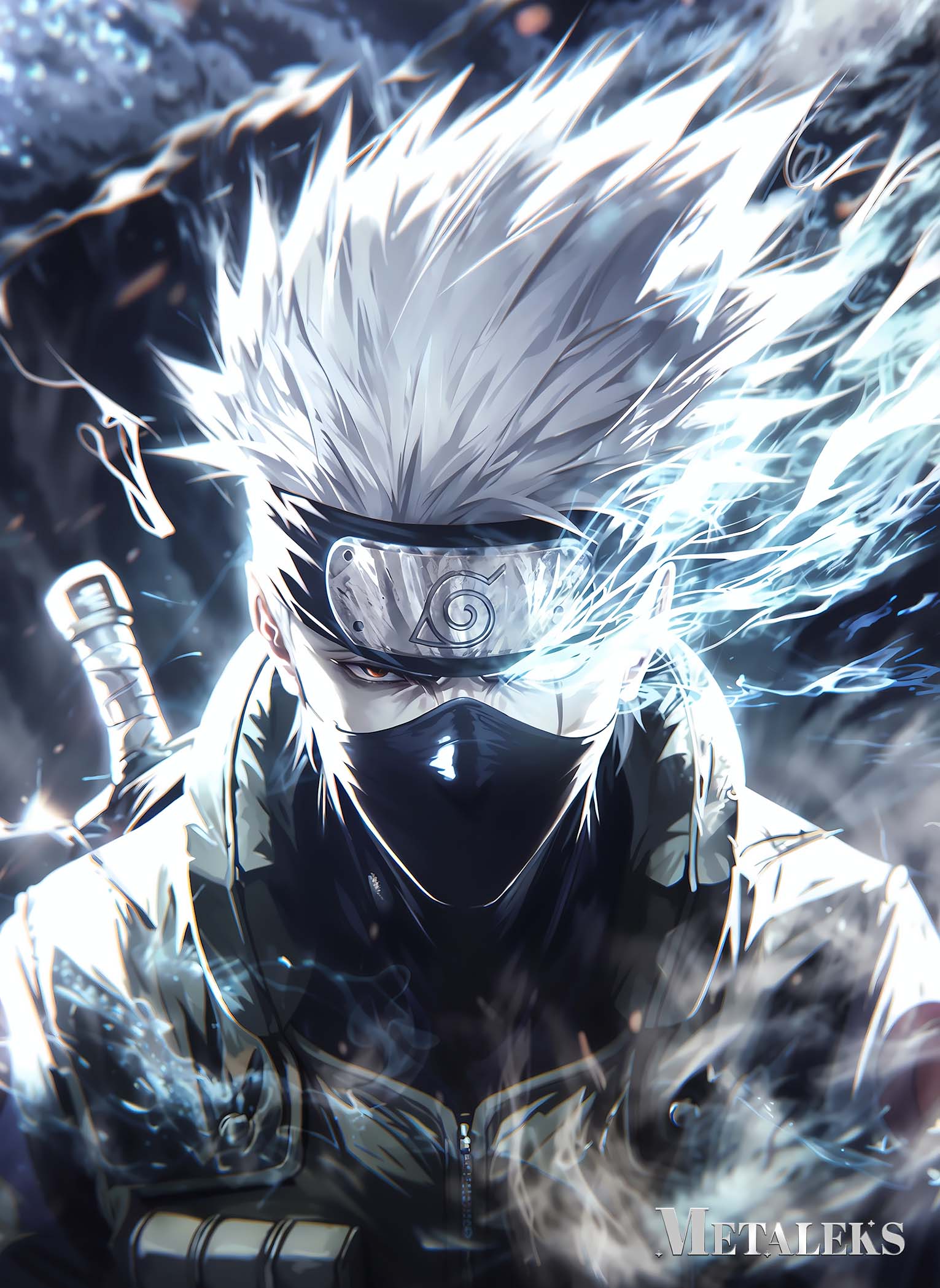 Kakashi Hatake Blue Artwork-Artwork by @BaisArt