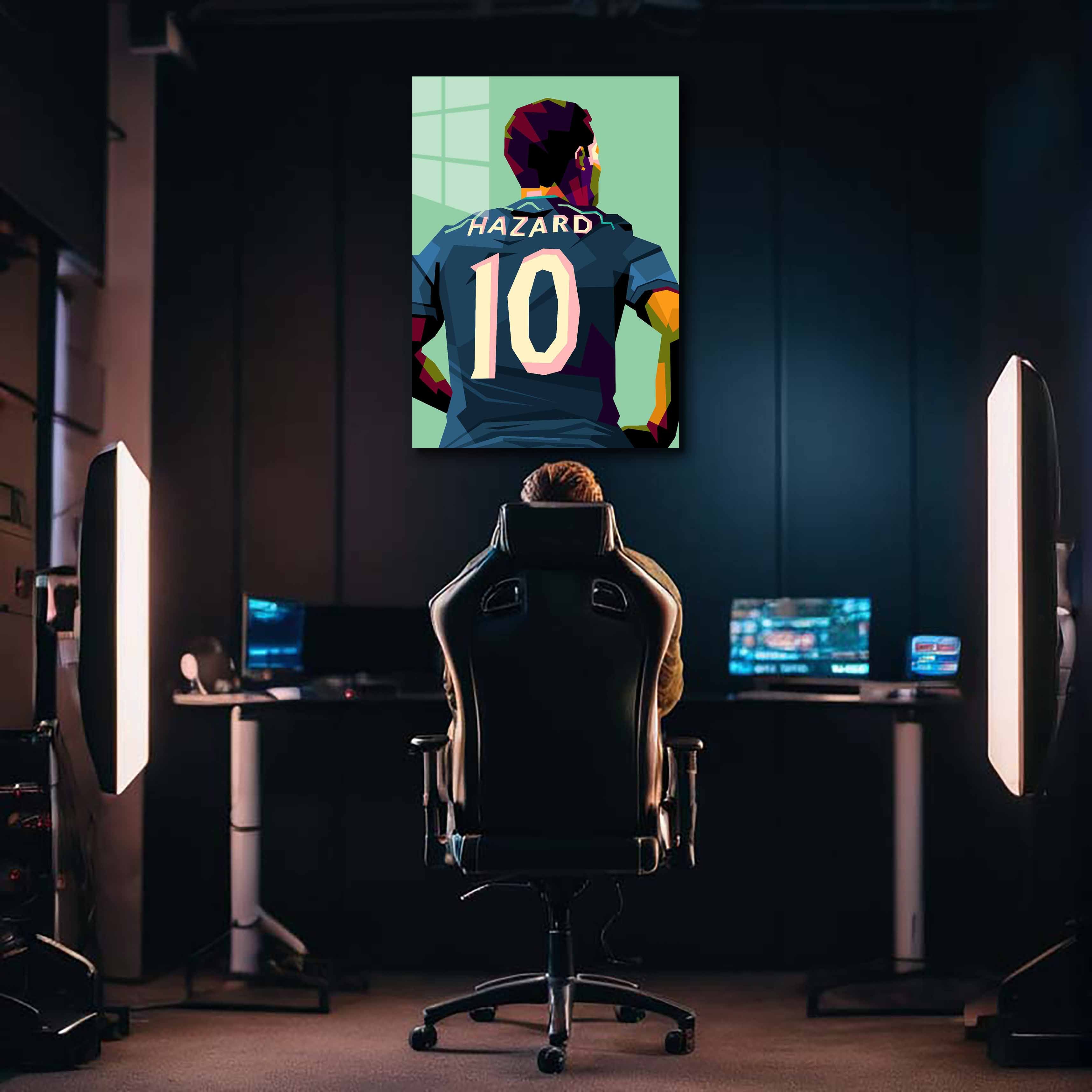 Legend football Eden hazard in wpap pop art