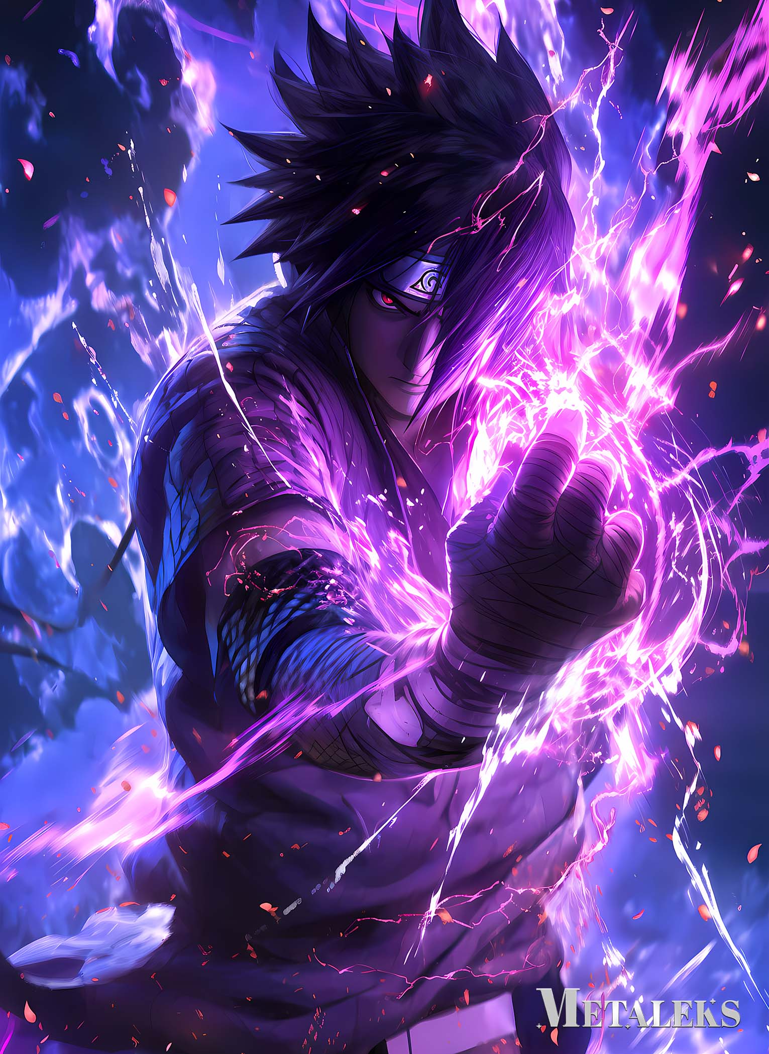 Lightning Purple Sasuke