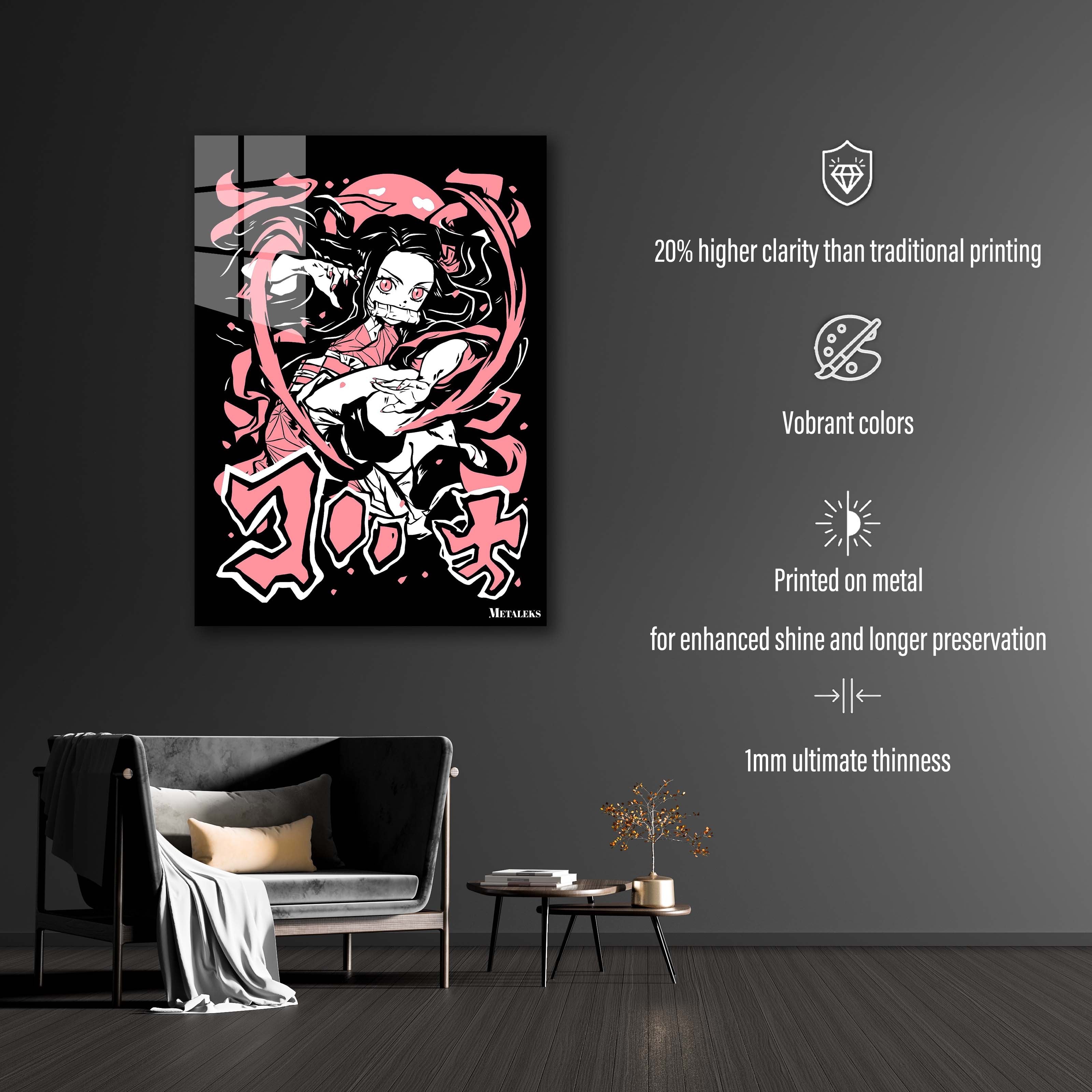 Nezuko Kamado Pink Minimalist