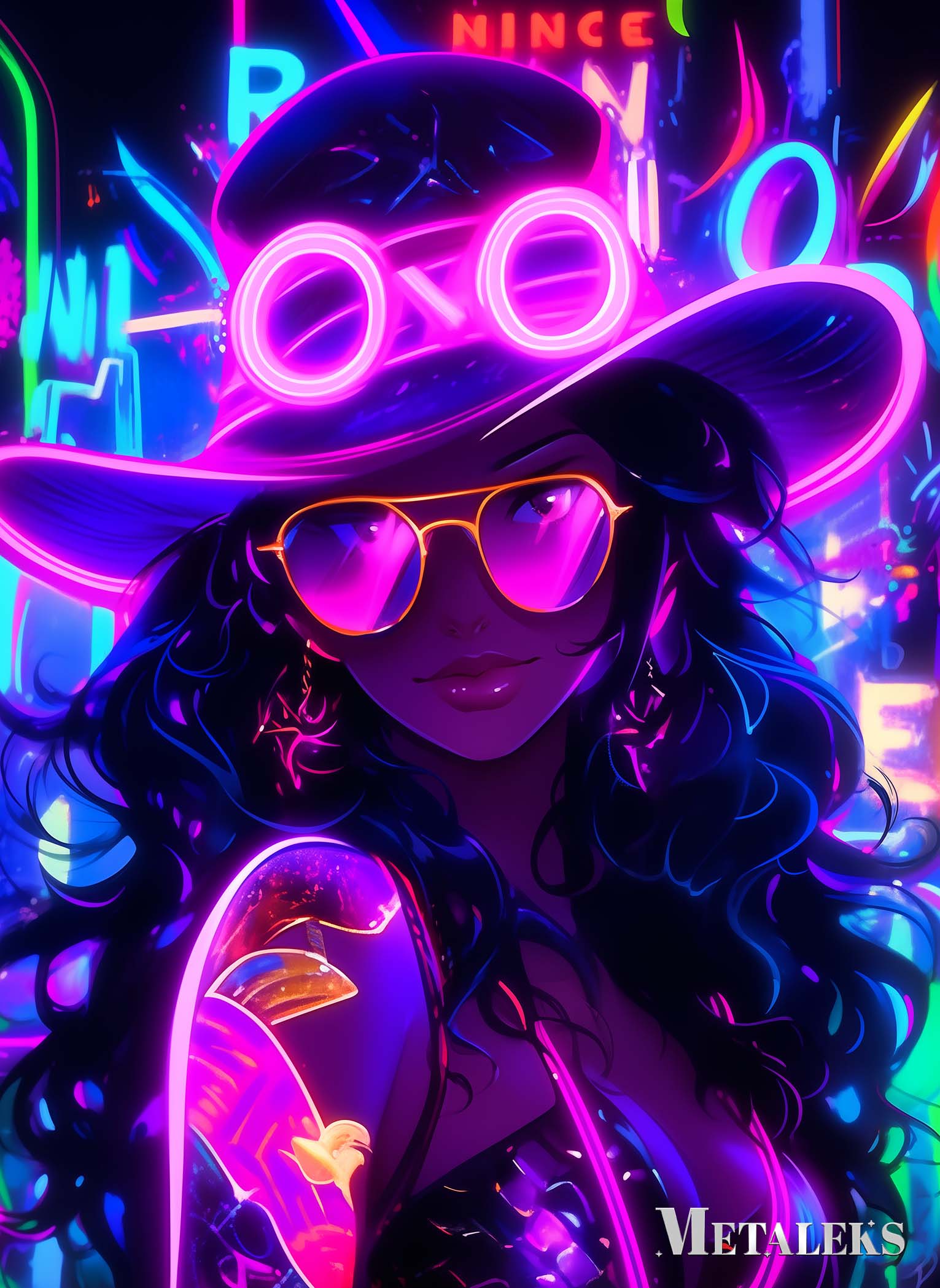 Nico Robin (One Piece) Neon Artwork By @Creativeye