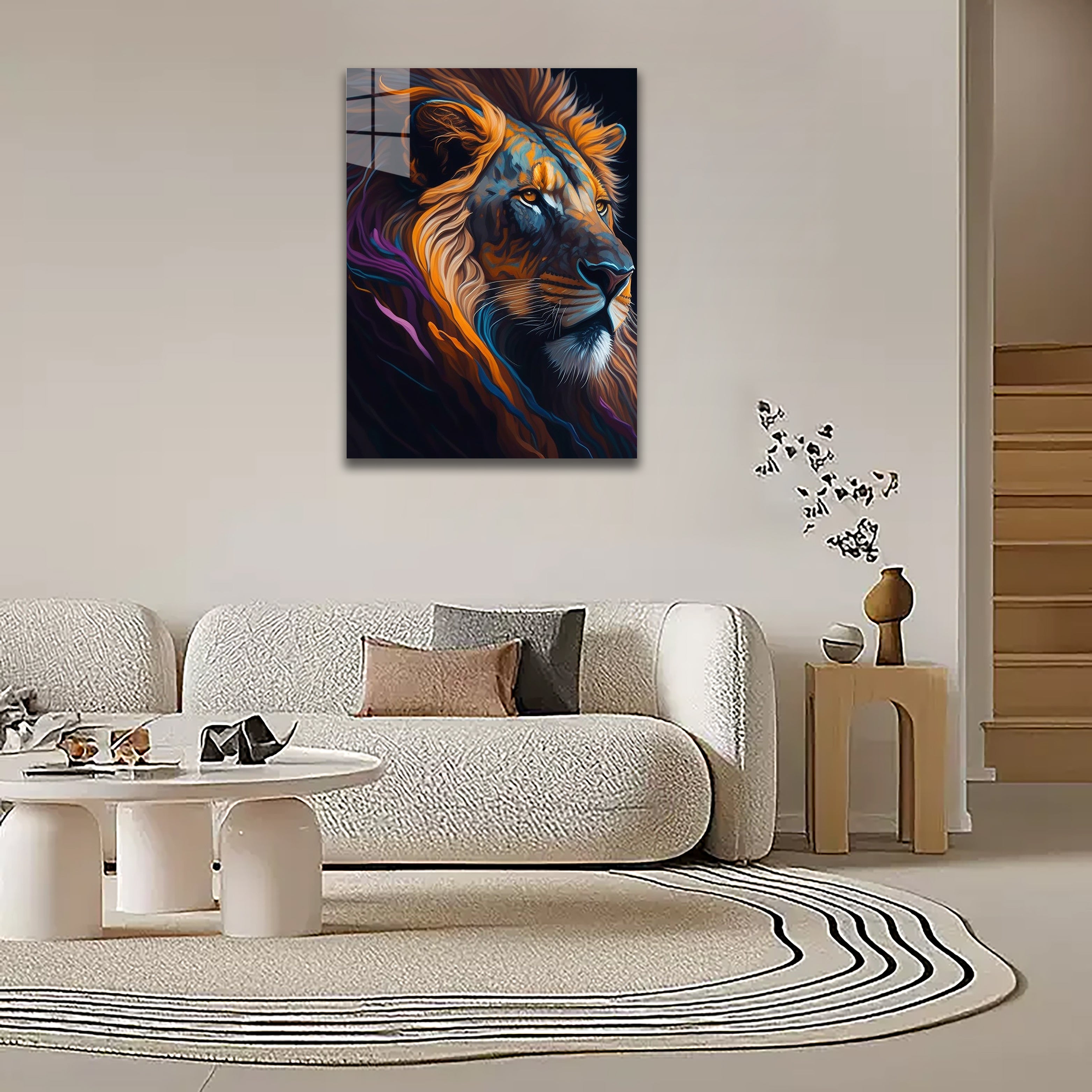 Pintura de leão pintada por @AungKhantNaing