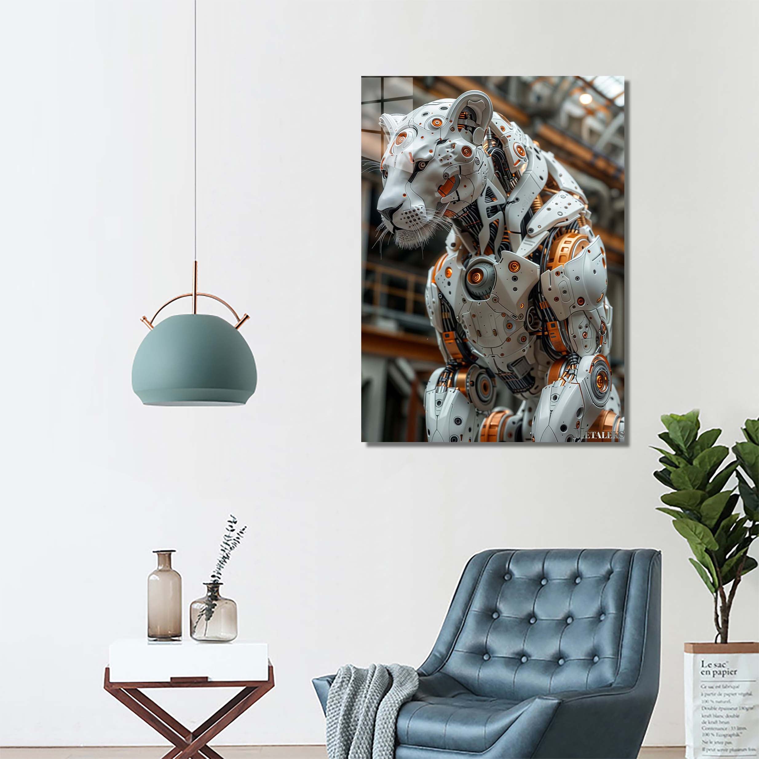 Robotic white Tiger