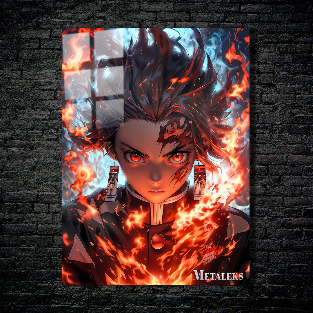 Tanjiro Kamado Fire Poster