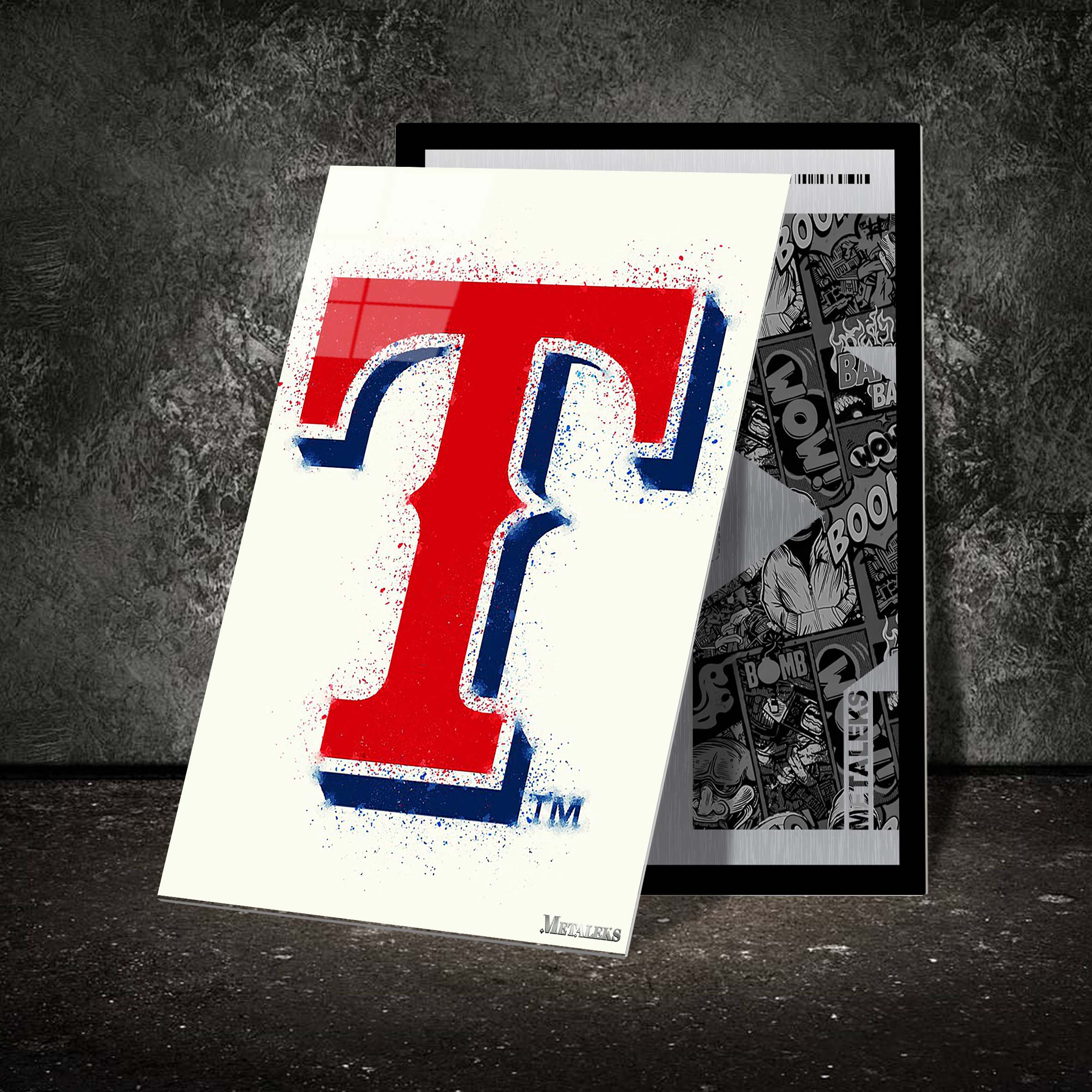 Texas Rangers Watercolor