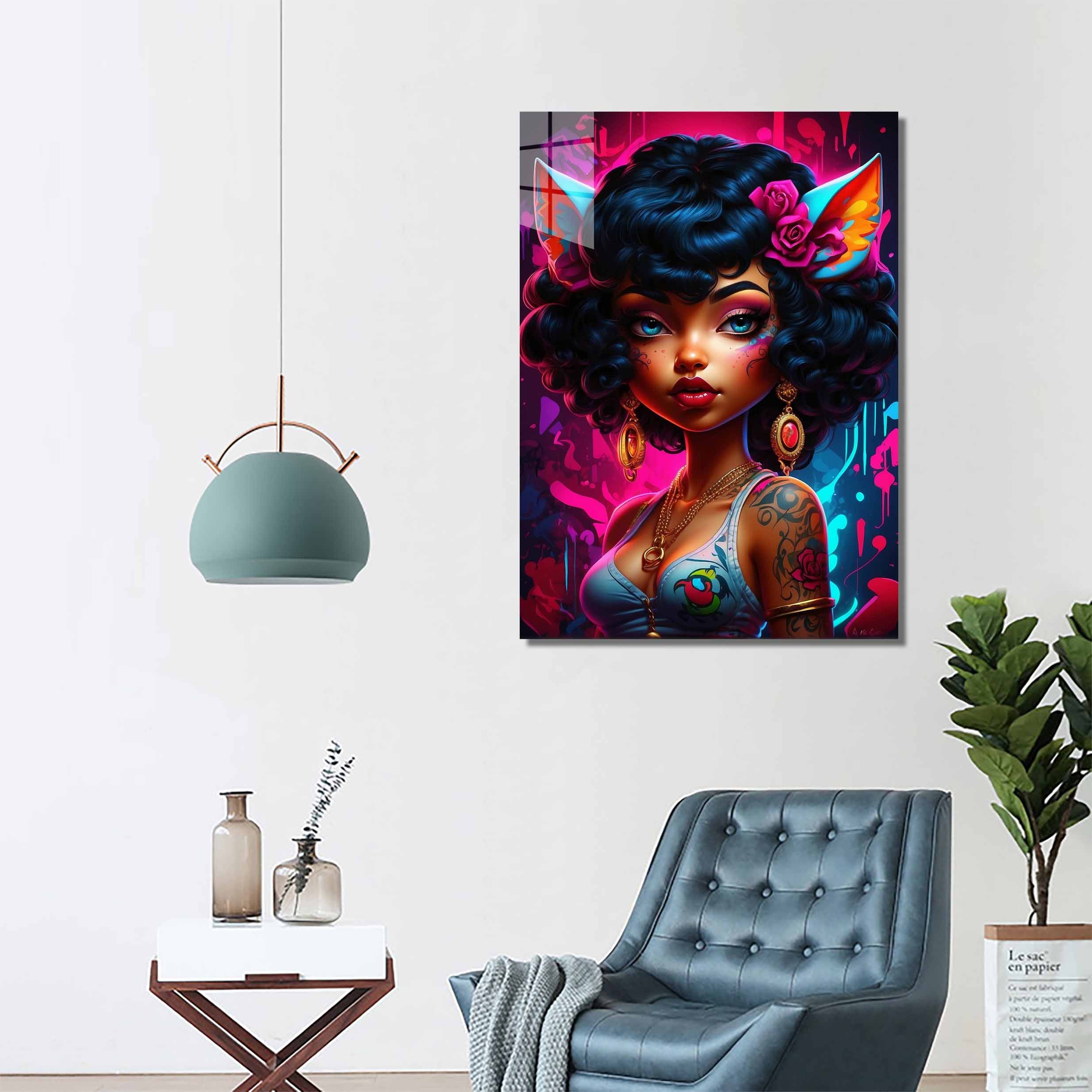 Urban Female with Cat Ears-rtwork by @Vivid Art Studios