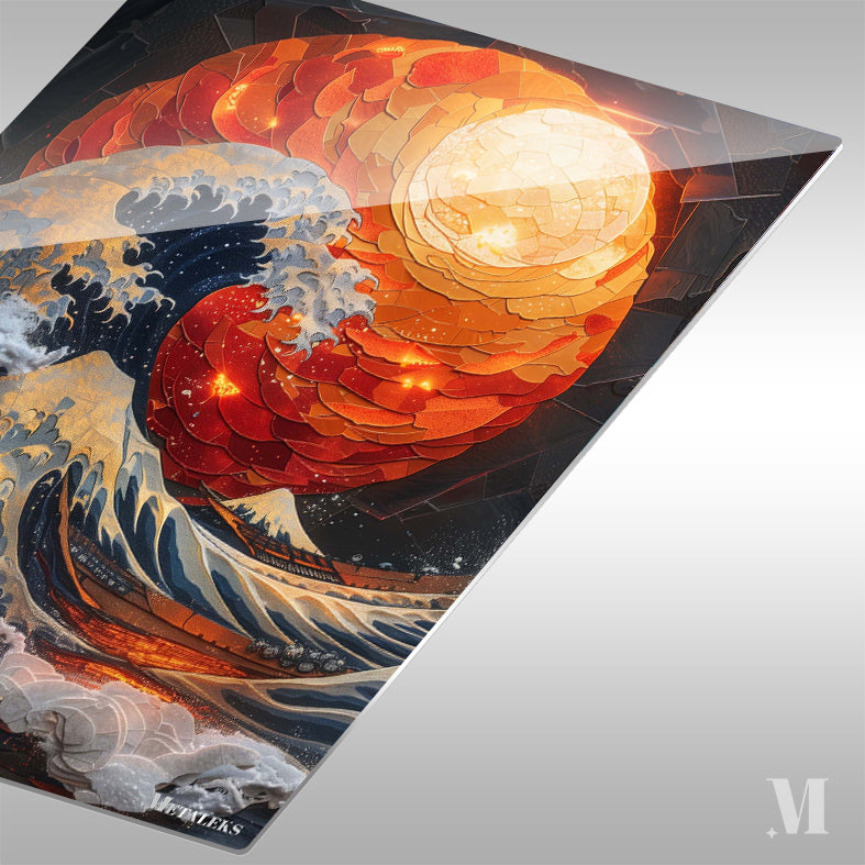 Waves and full moon