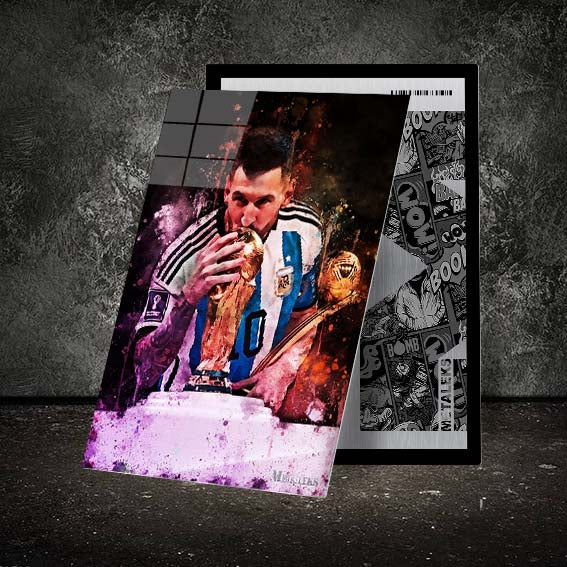 lionel messi watercolor world cup