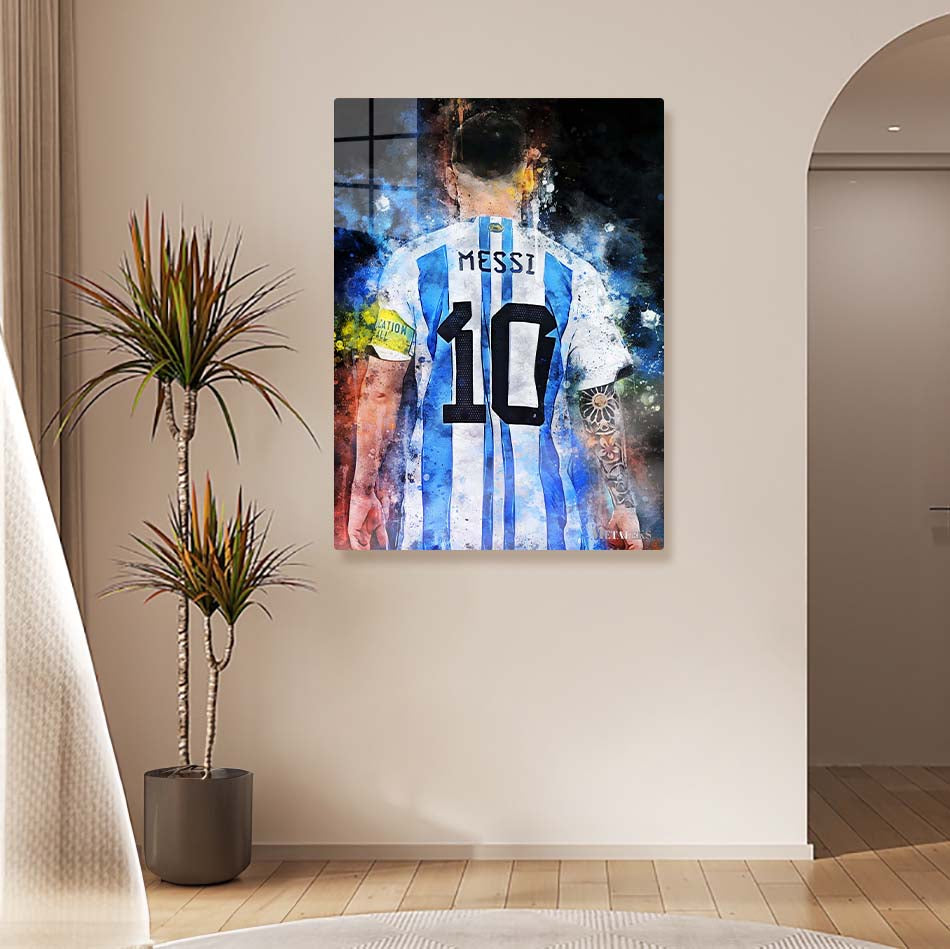 messi ten watercolor