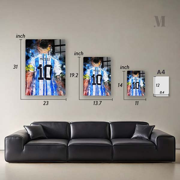 messi ten watercolor