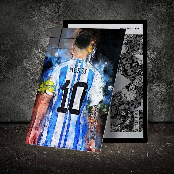 messi ten watercolor