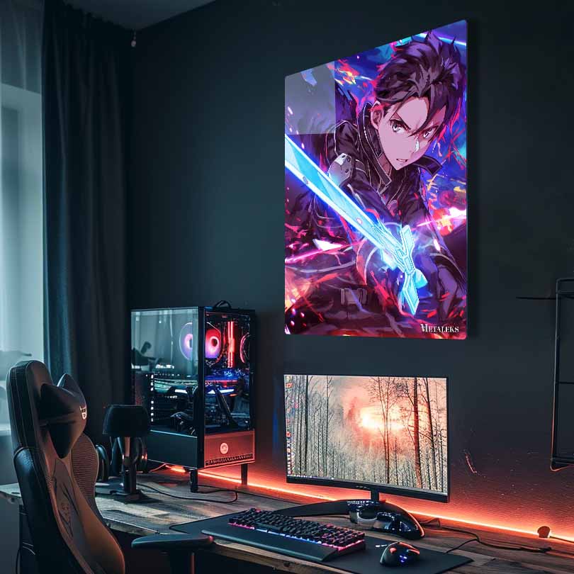 sword art oline kirito neon