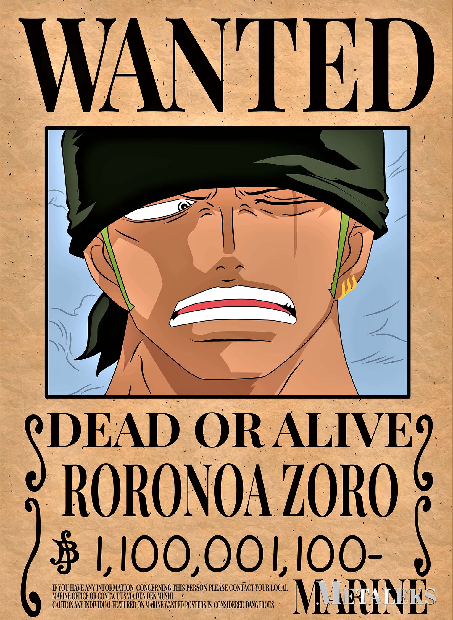 wanted zoro one piece