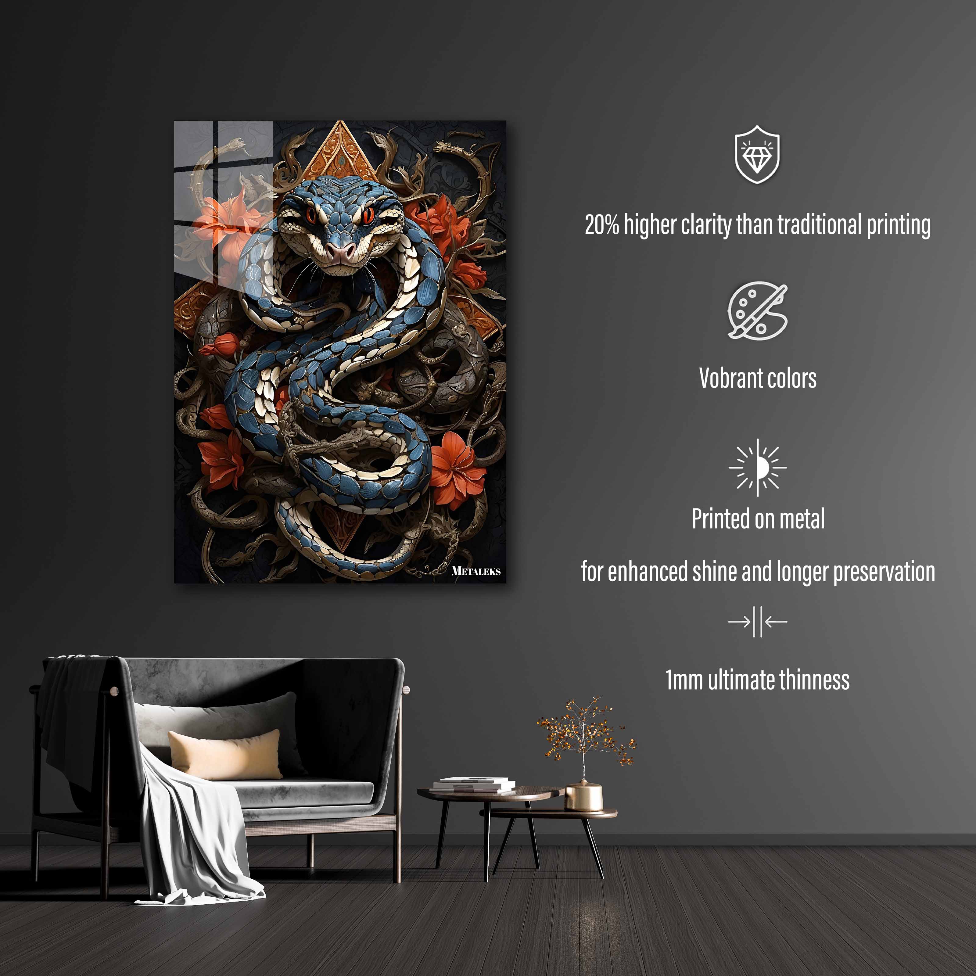 Enchanted Elegance: Floral Serpent Masked Majestyimise