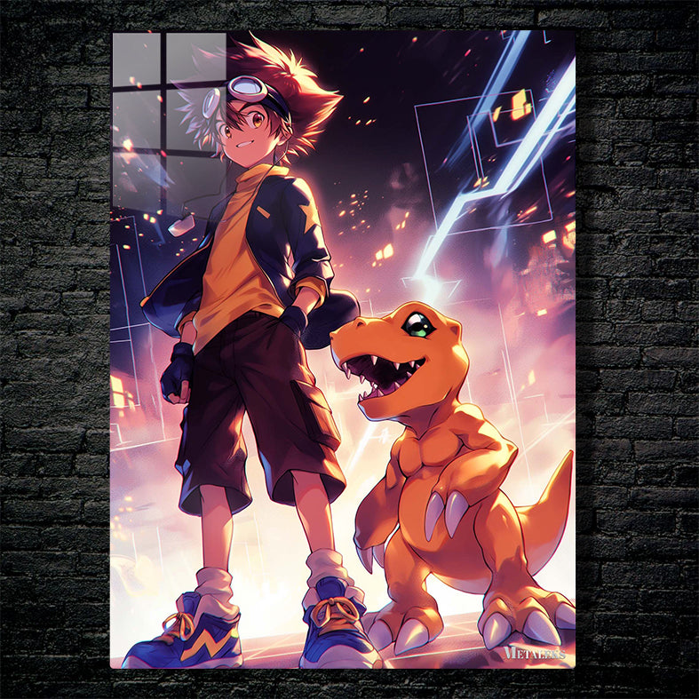 A0142 Agumon and Taichi - Digimon