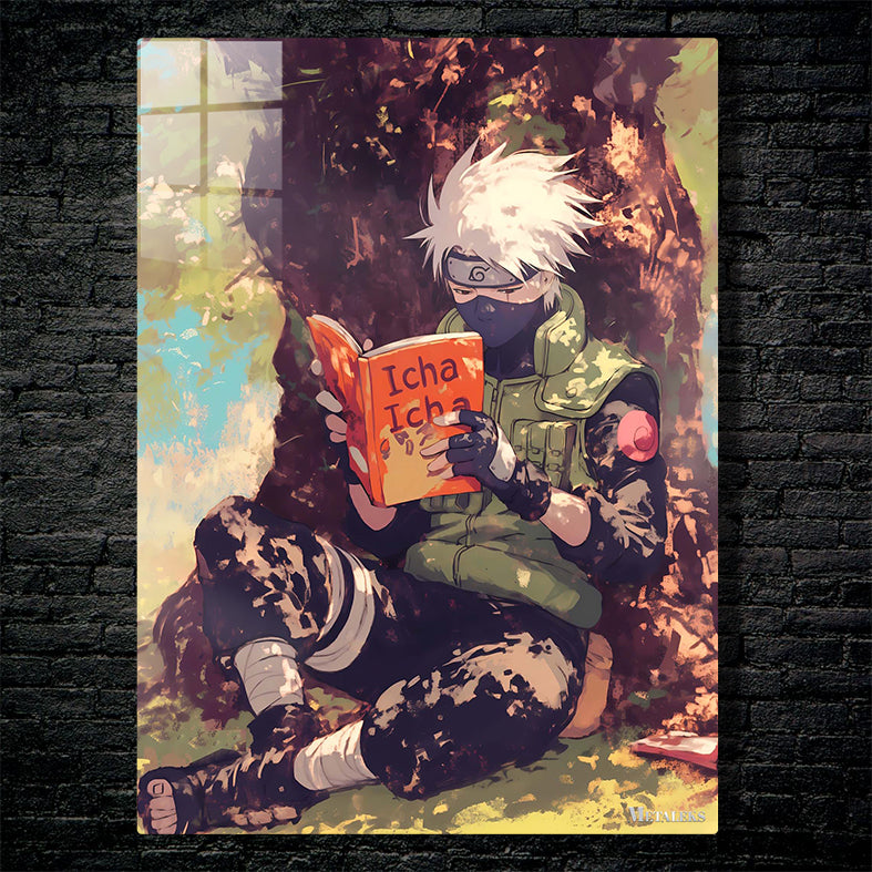AE040 Kakasi is reading a novel ~ Anime Naruto