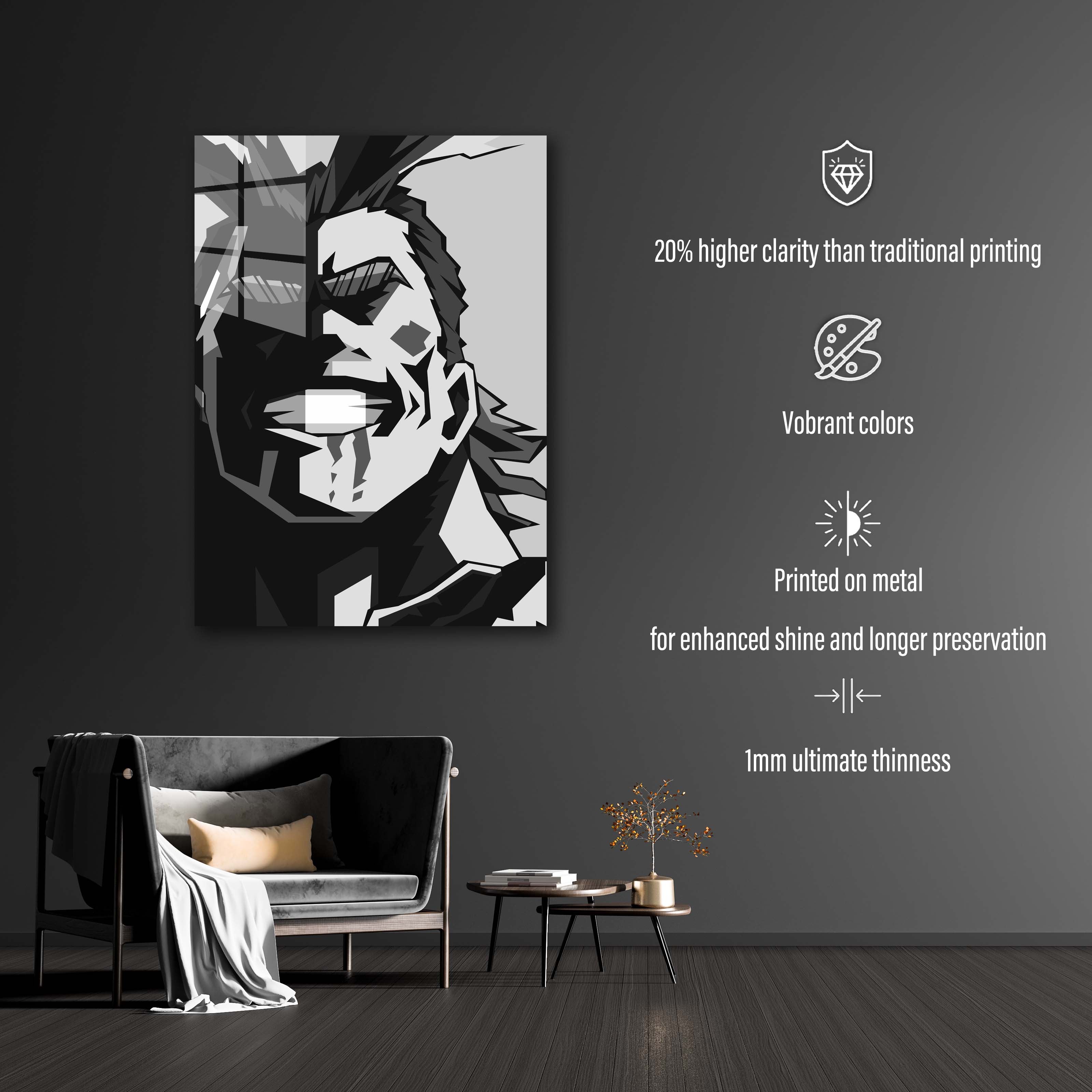 All Might Black White