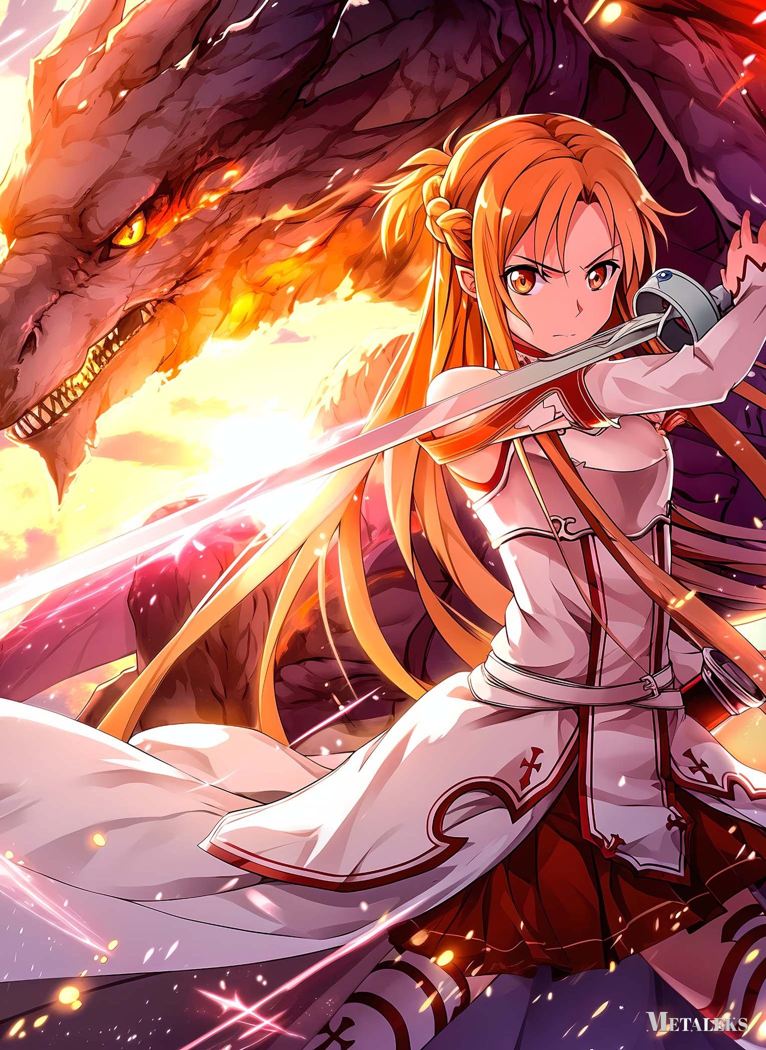 Asuna with the Dragon