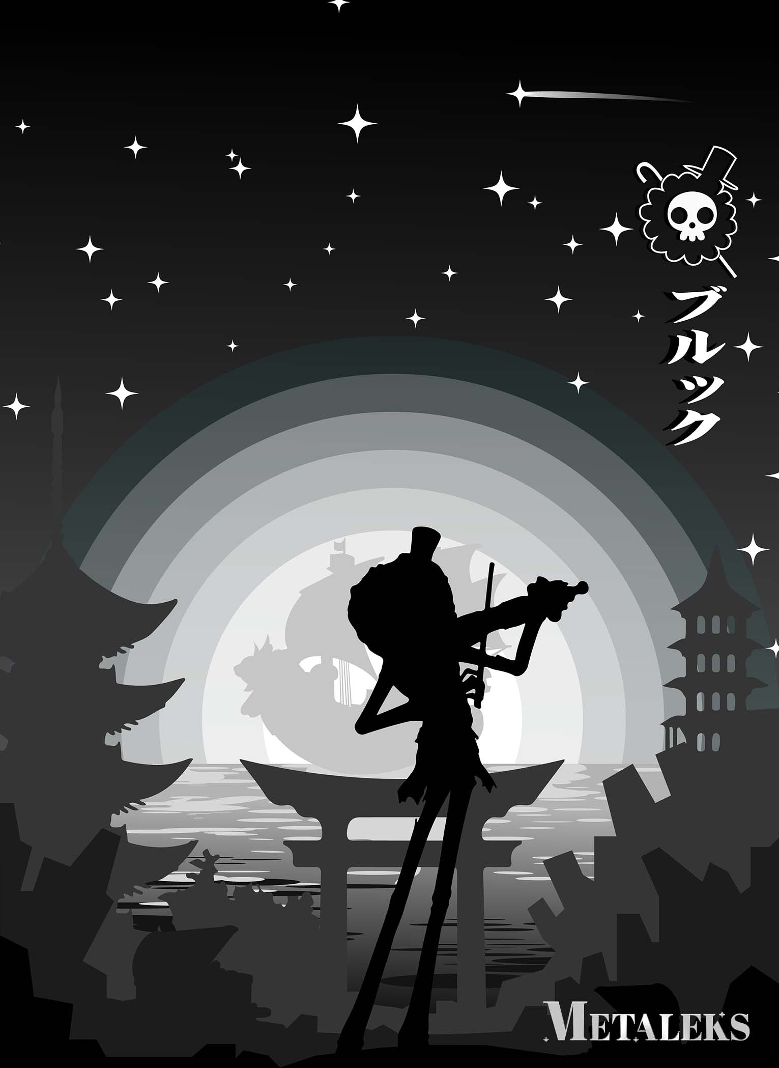 Brook one piece, silhouette