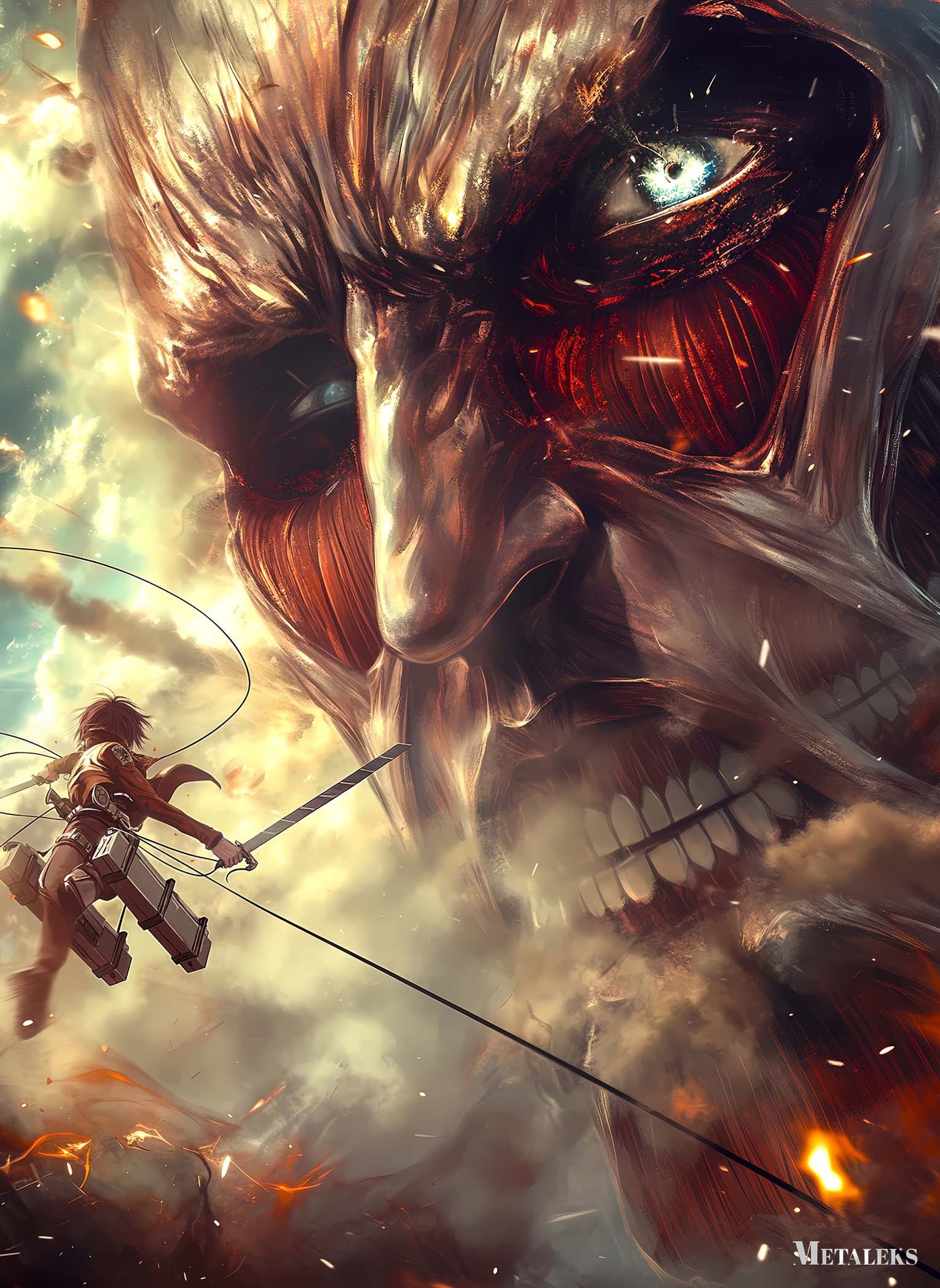 Collosal Titan close up - Shingeki no Kyojin