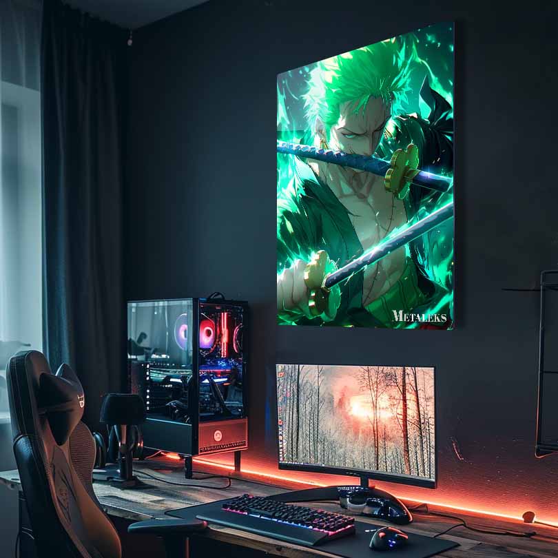 D039 - ZORO GREEN NEON AURA