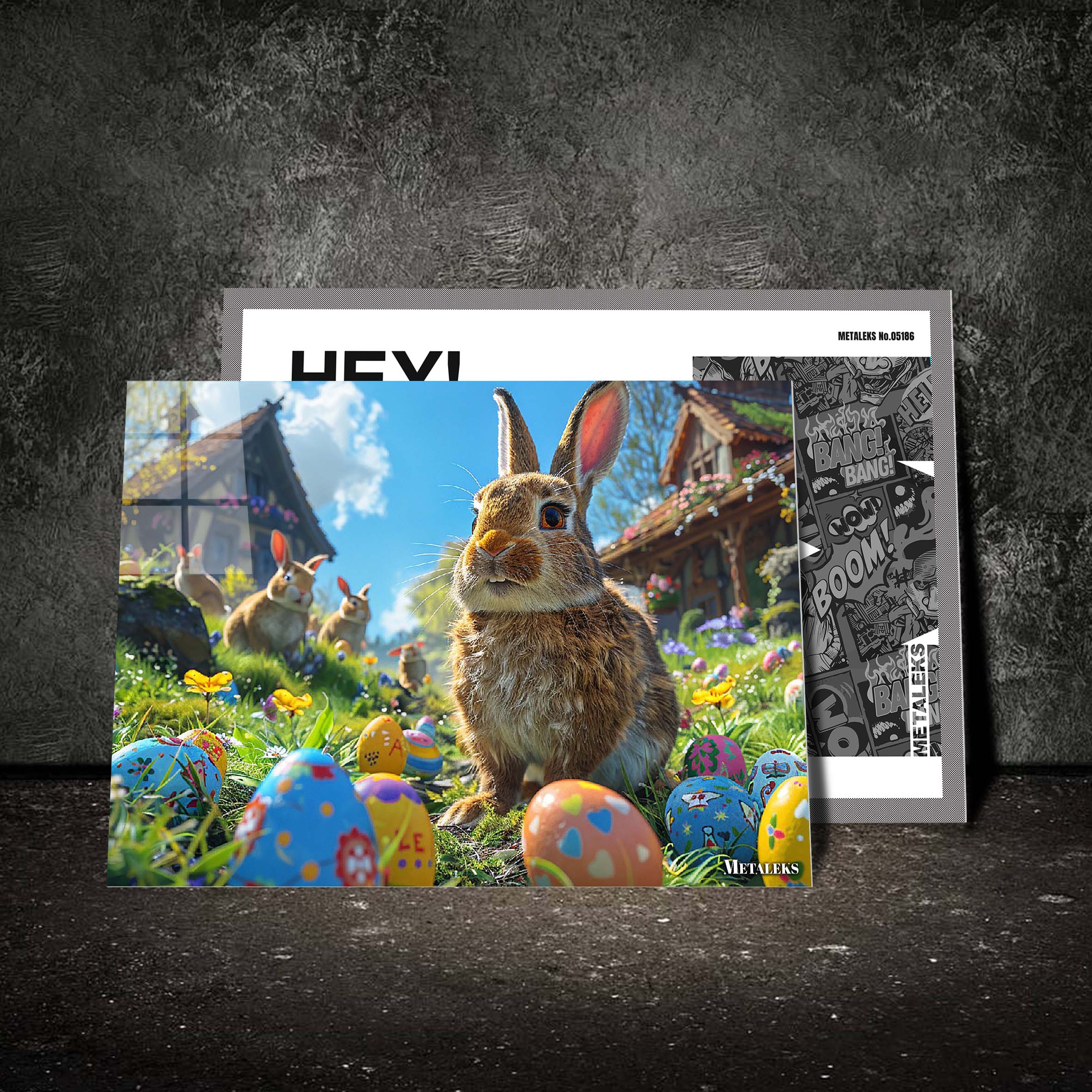 Easter eggs and rabbits1