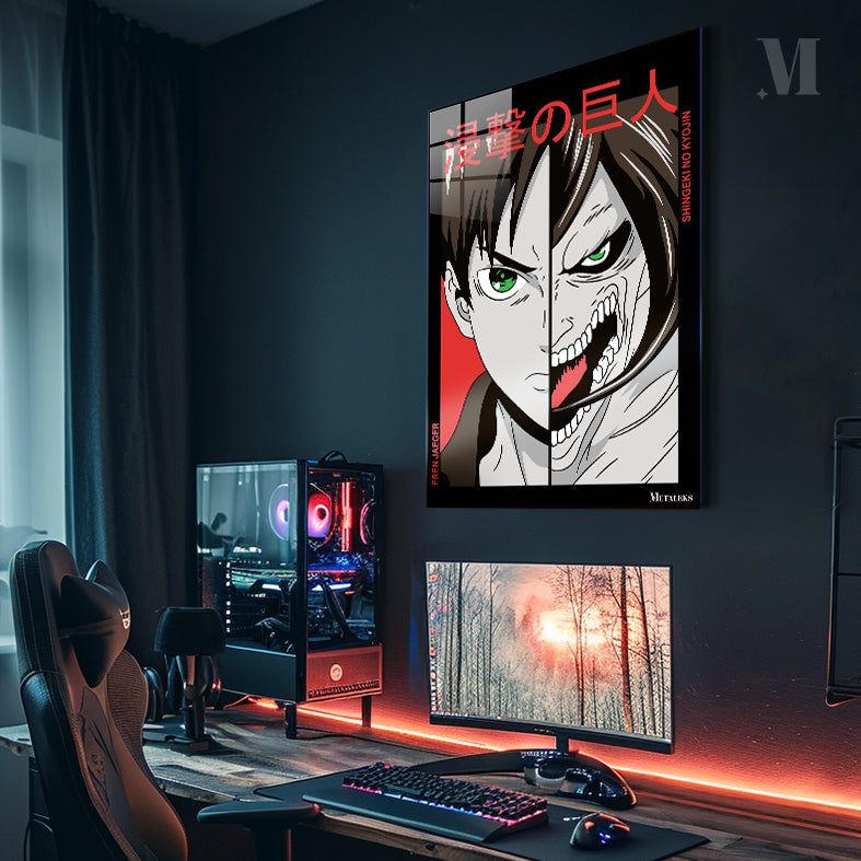 Eren Yeager Attack on Titan Poster - Epic Anime Wall Art Print  H0801-25