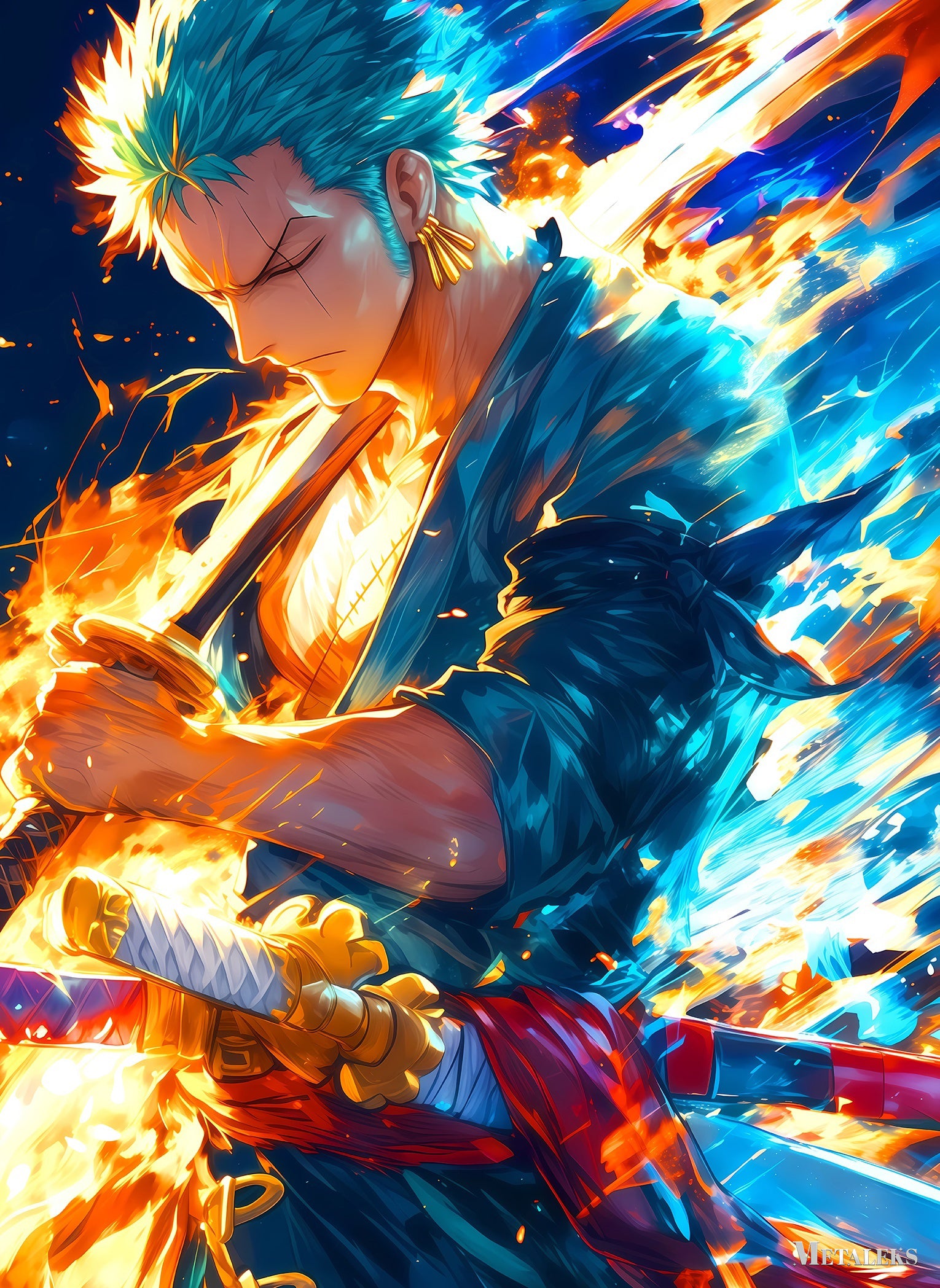 G095 rorona zoro holding a sword