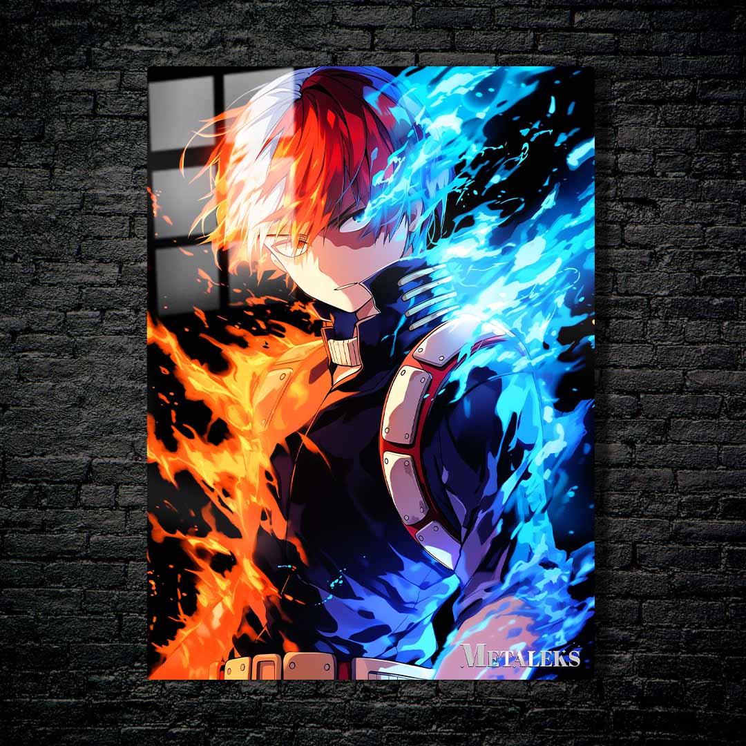 GE0195 Shoto Todoroki Neon Art   My Hero Academia