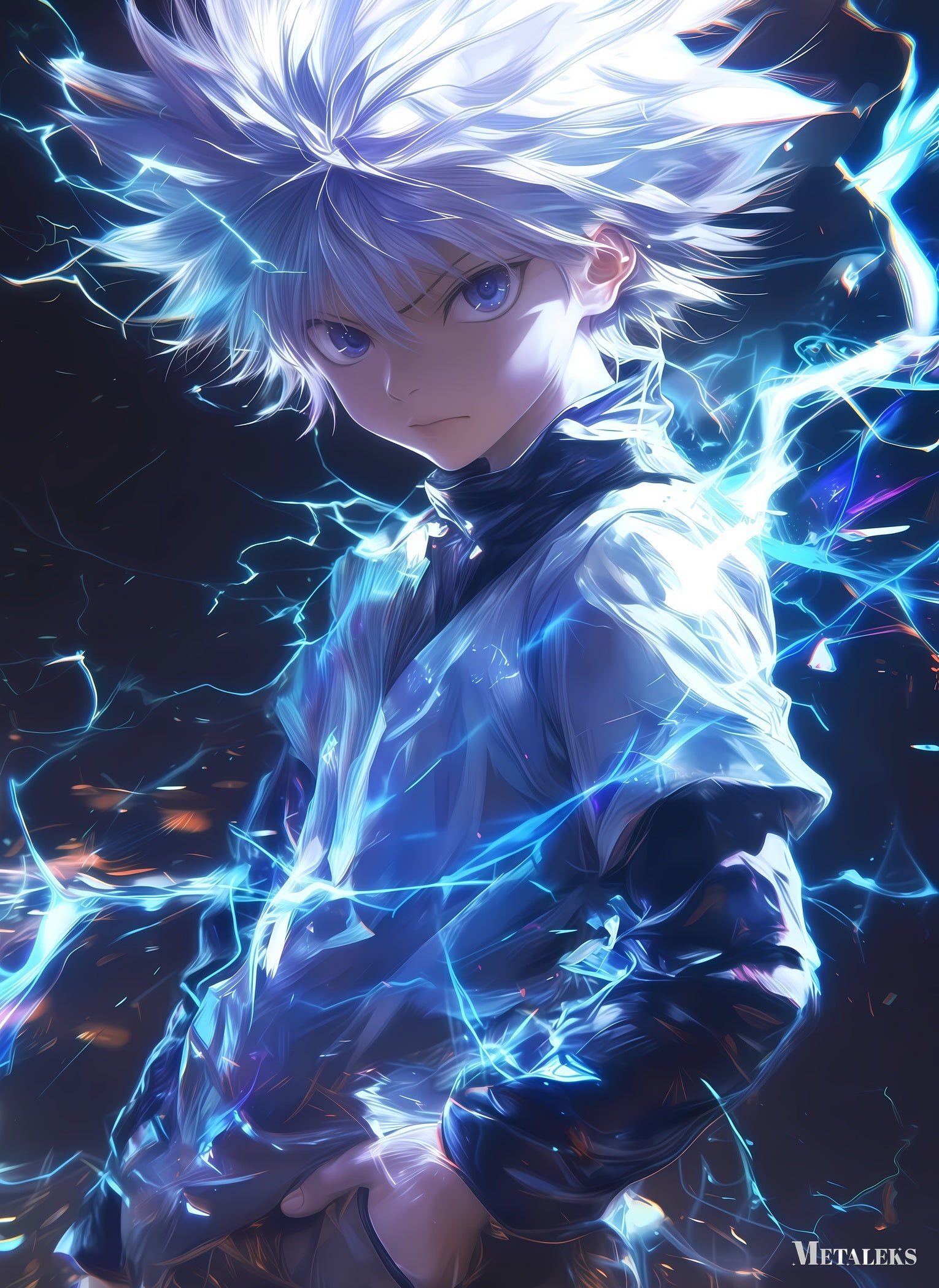 Killua Zoldyck Lightning Blue   Hunter X Hunter