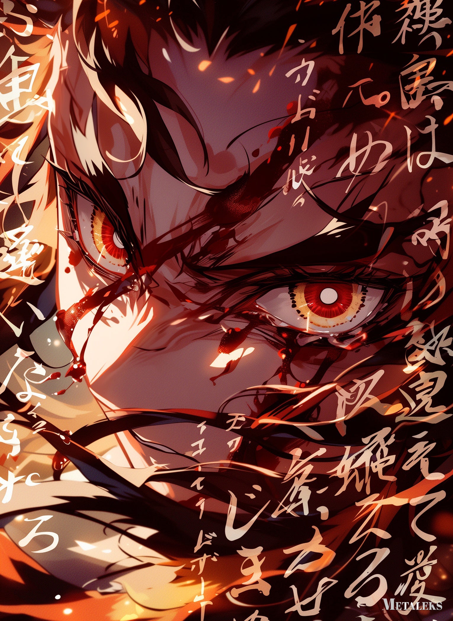 Kyojuro Rengeku Eye Demon Slayer