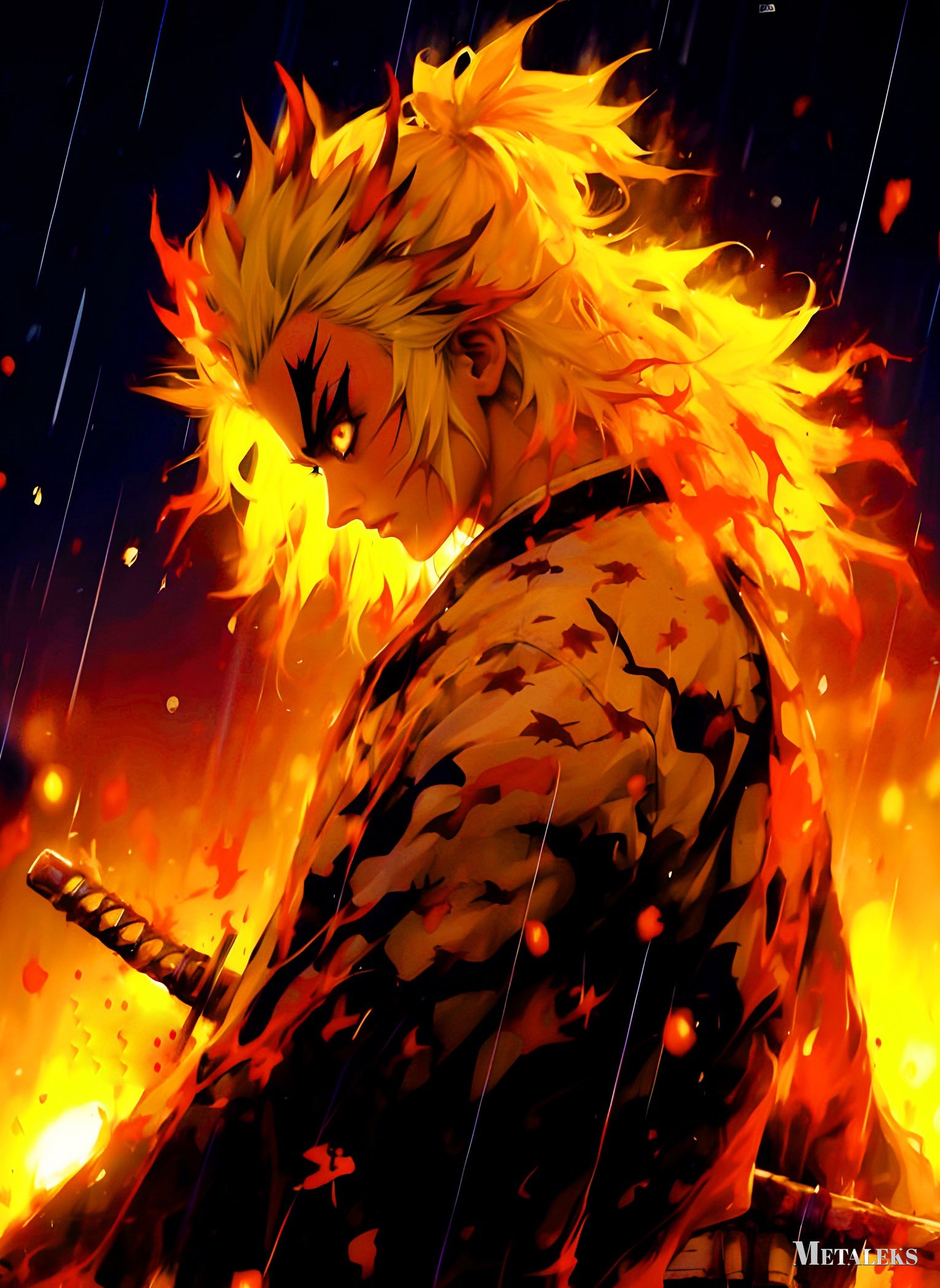 Kyojuro Rengoku Ilustration Art