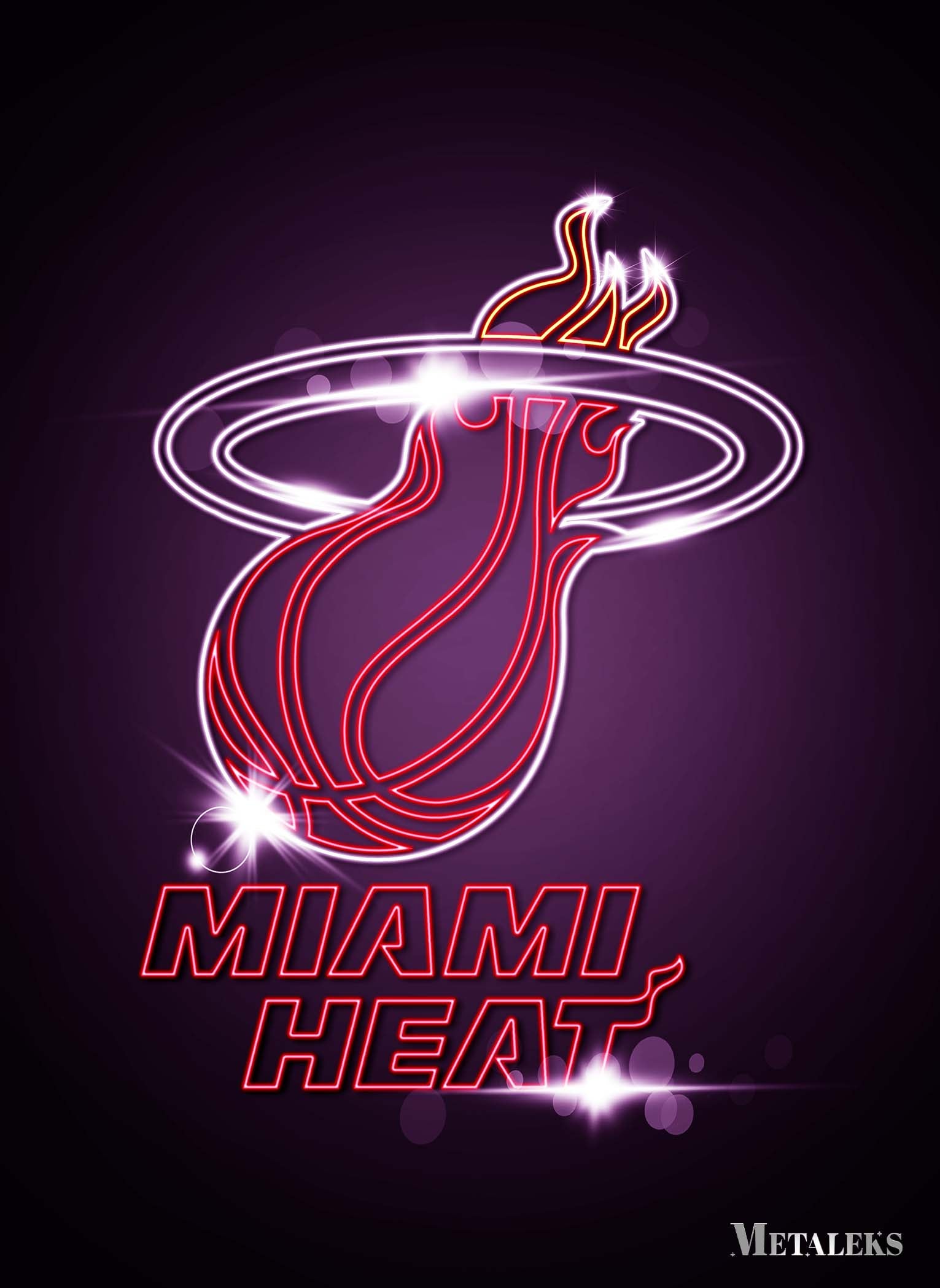 Miami Heat Neon
