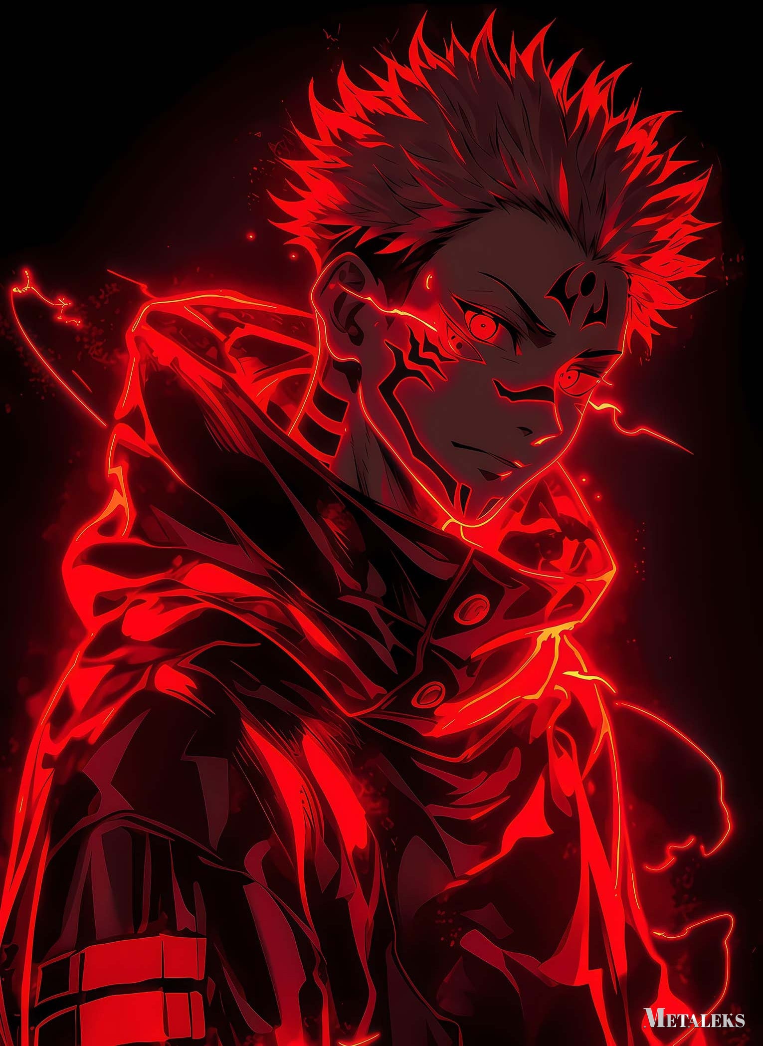 Neon-Sukuna-Red