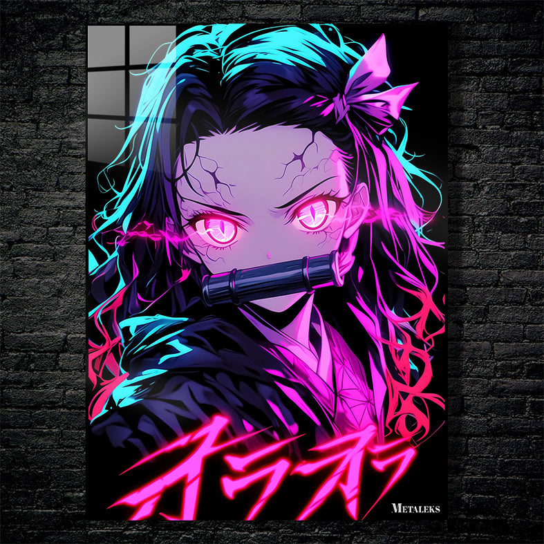 Neon Collor Nezuko Kamado - Anime Demon Slayer