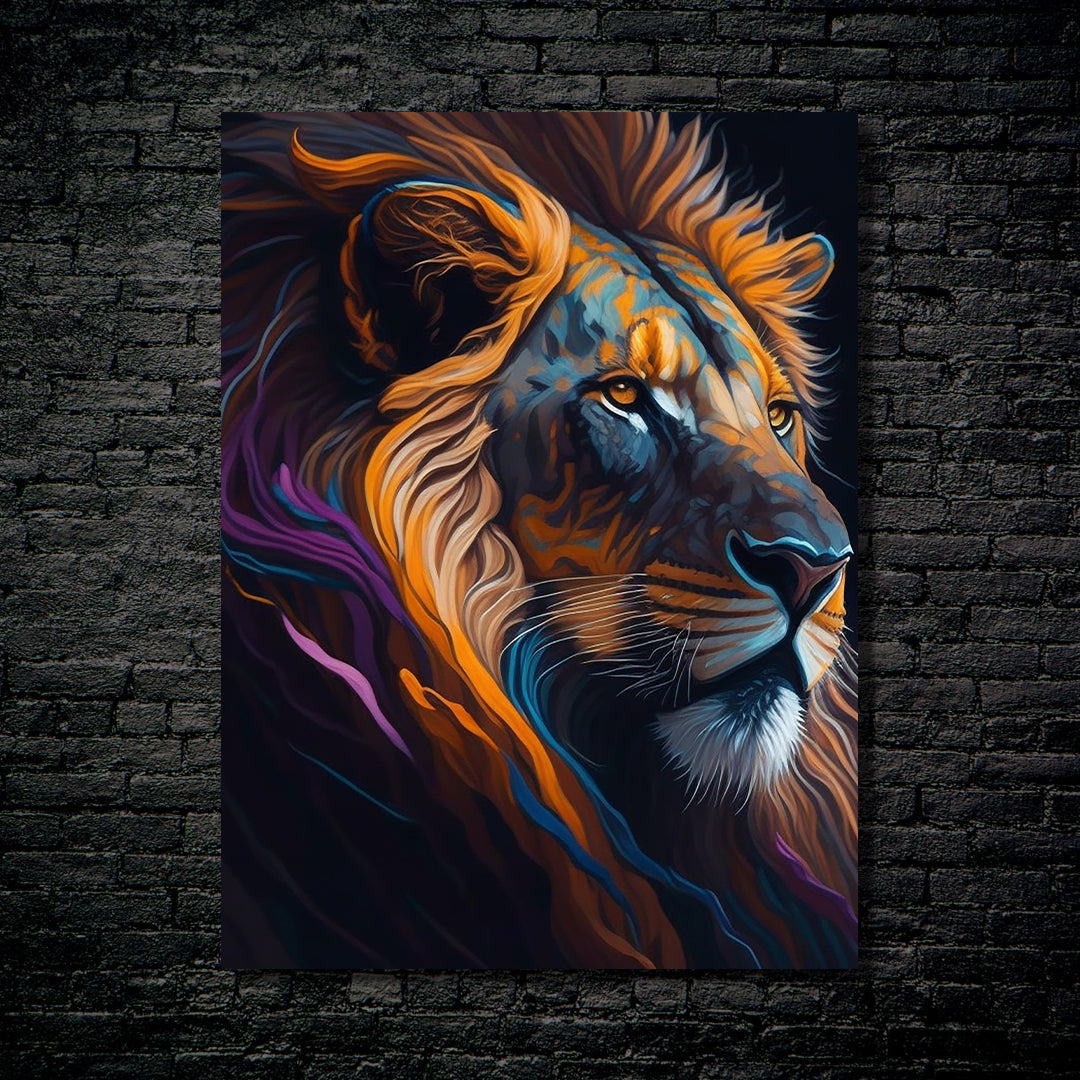 Pintura de leão pintada por @AungKhantNaing