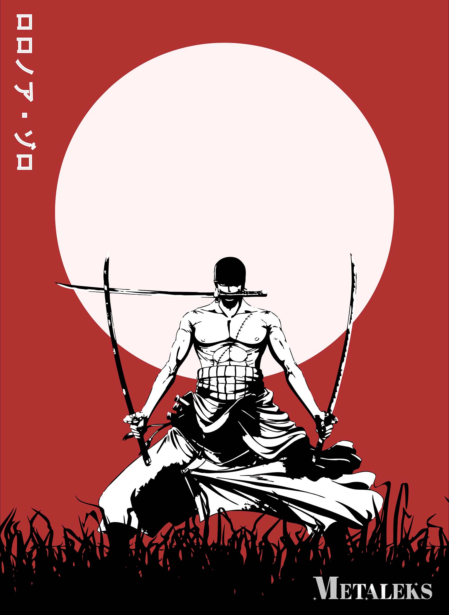 Roronoa Zoro Sword v2-Artwork by @Lucifer Art2092