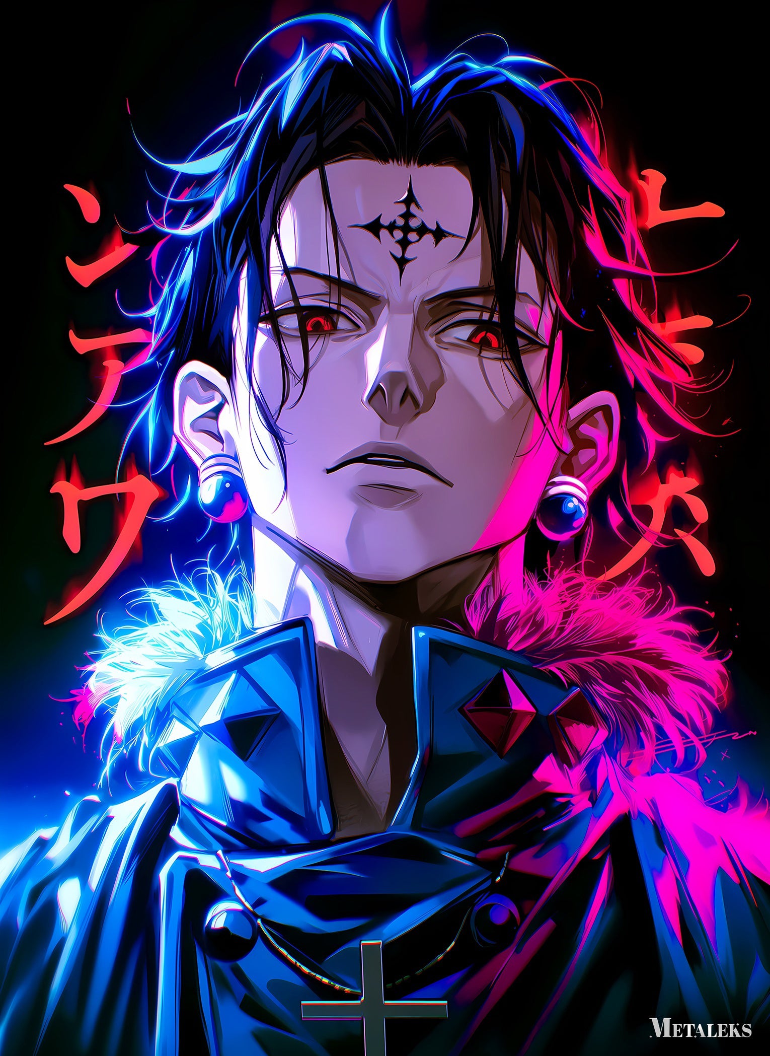 S0081 Chrollo Lucifer Neon Effect  Hunter x Hunter