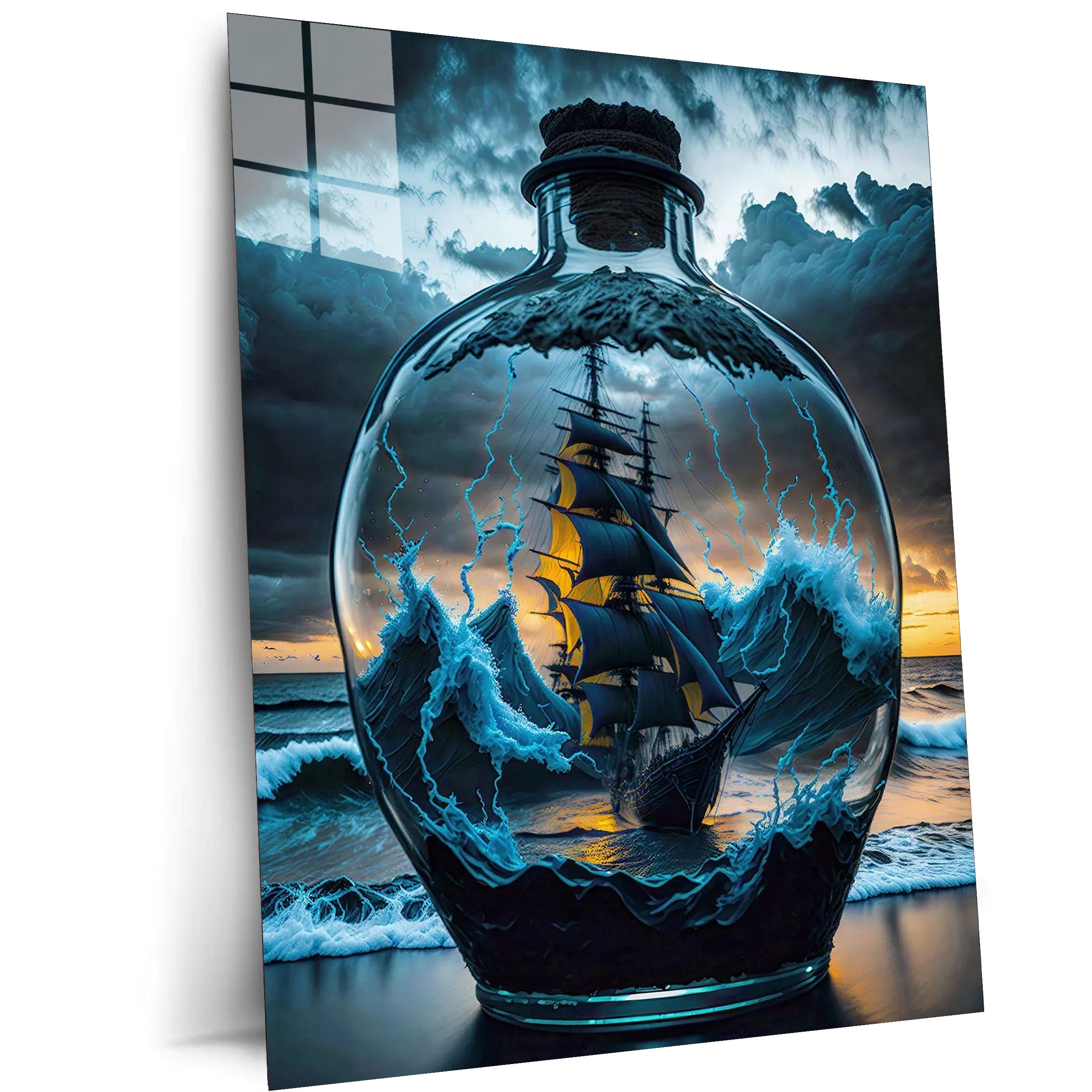 Ship in a bottle-Artwork by @Da vinci Ai Art