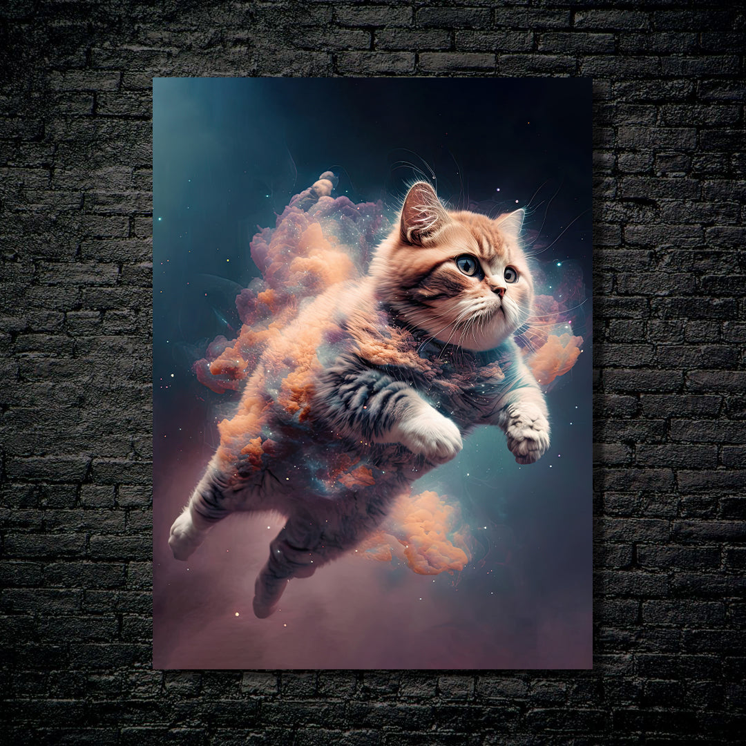 Space Cat-Artwork por @Da vinci Ai Art