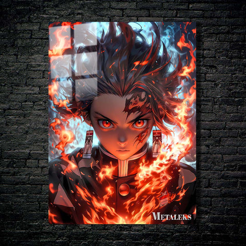 Tanjiro Kamado Fire Poster