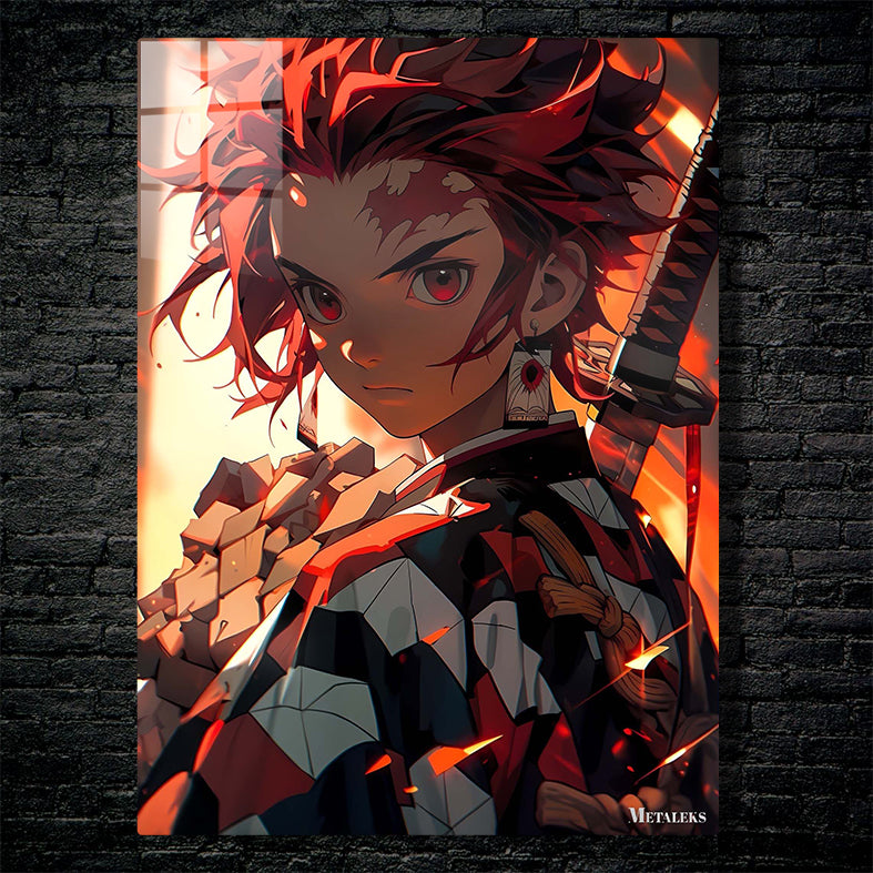 Tanjiro looking back