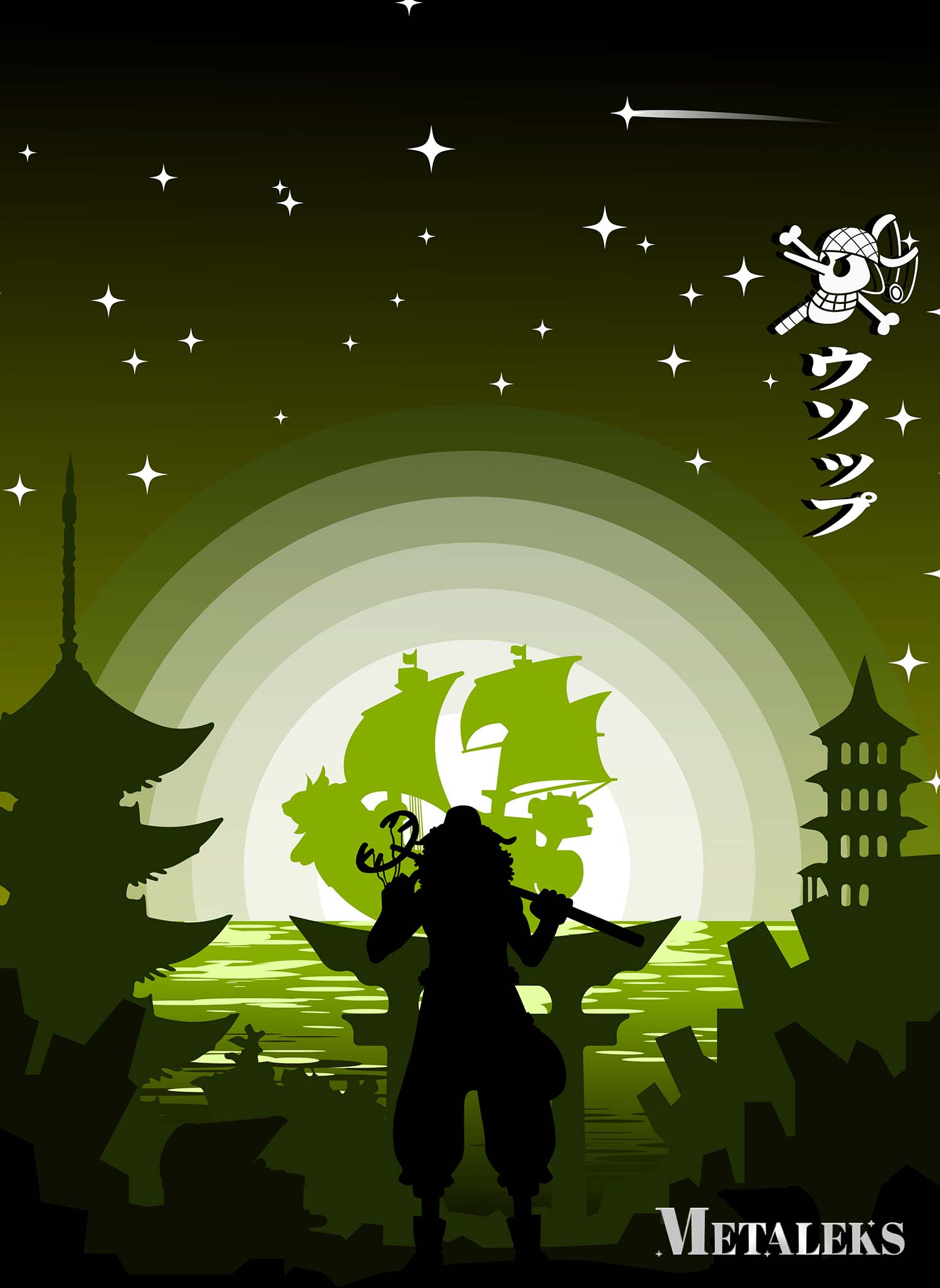 Usopp one piece silhouette